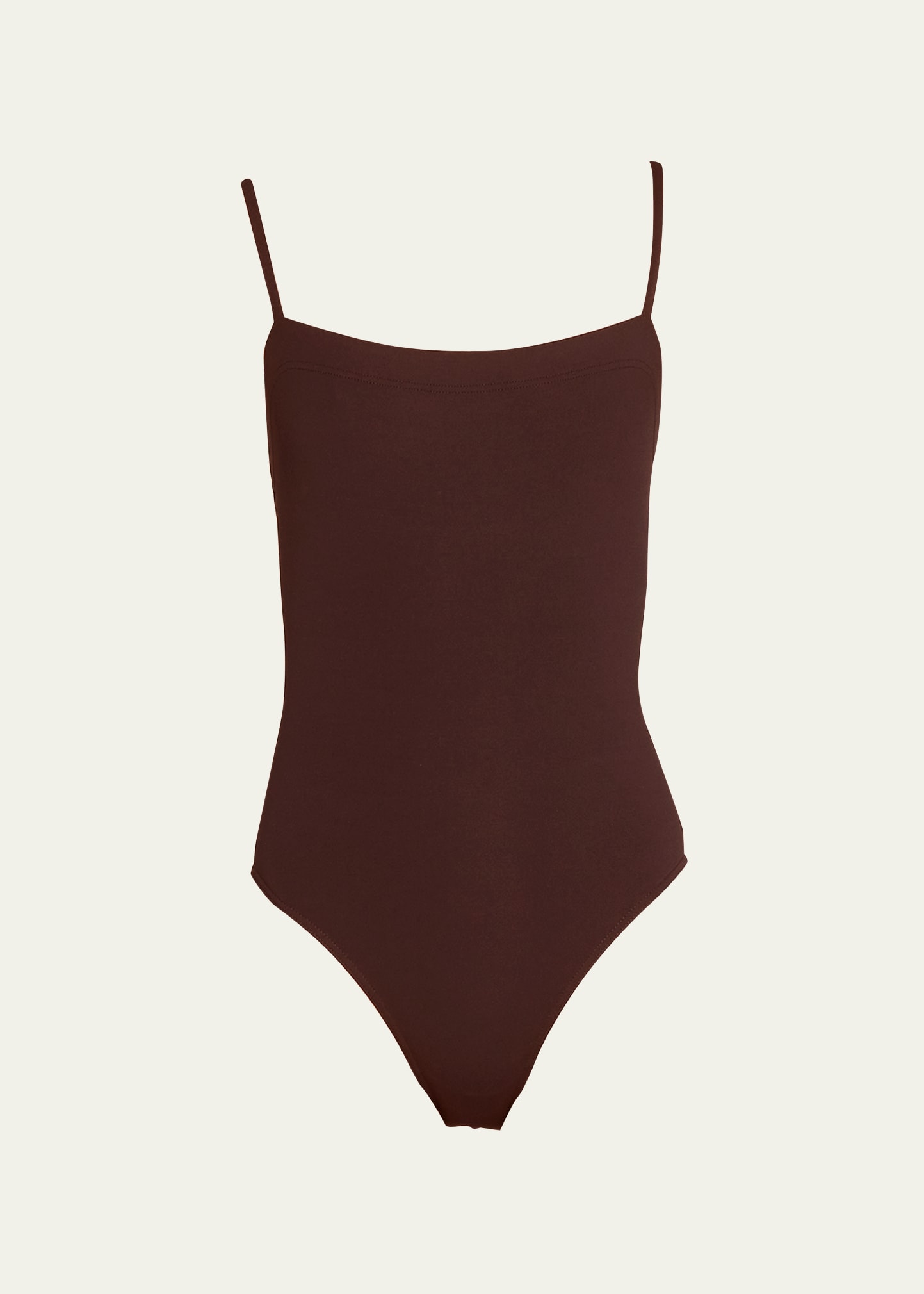 Aquarelle One-Piece Swimsuit with Thin Straps