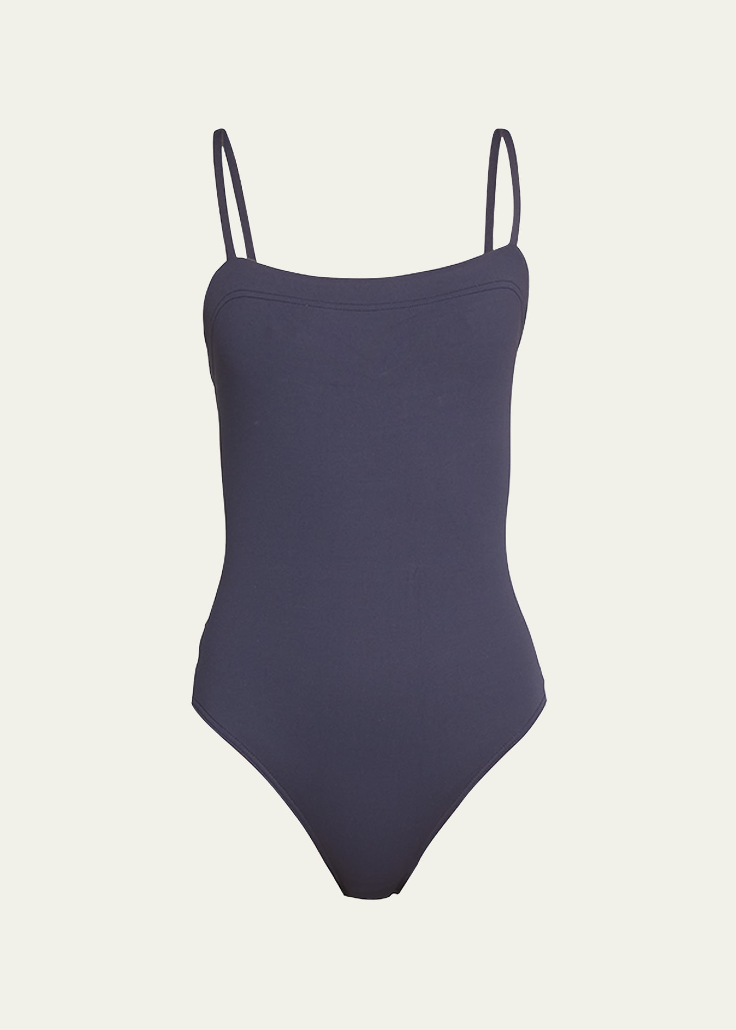 Eres Aquarelle One-piece Swimsuit With Thin Straps In Bain De Minuit