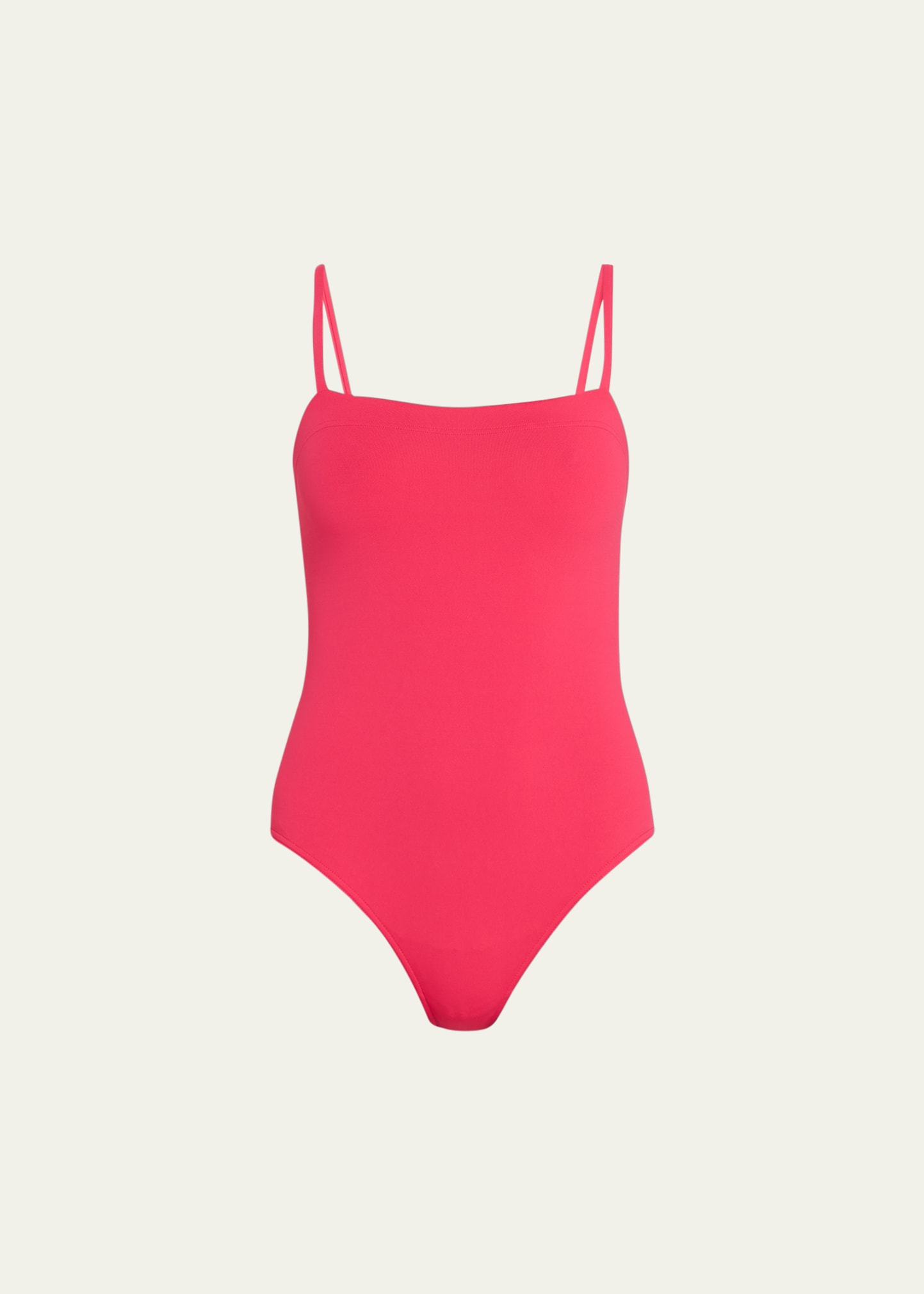 Aquarelle One-Piece Swimsuit with Thin Straps
