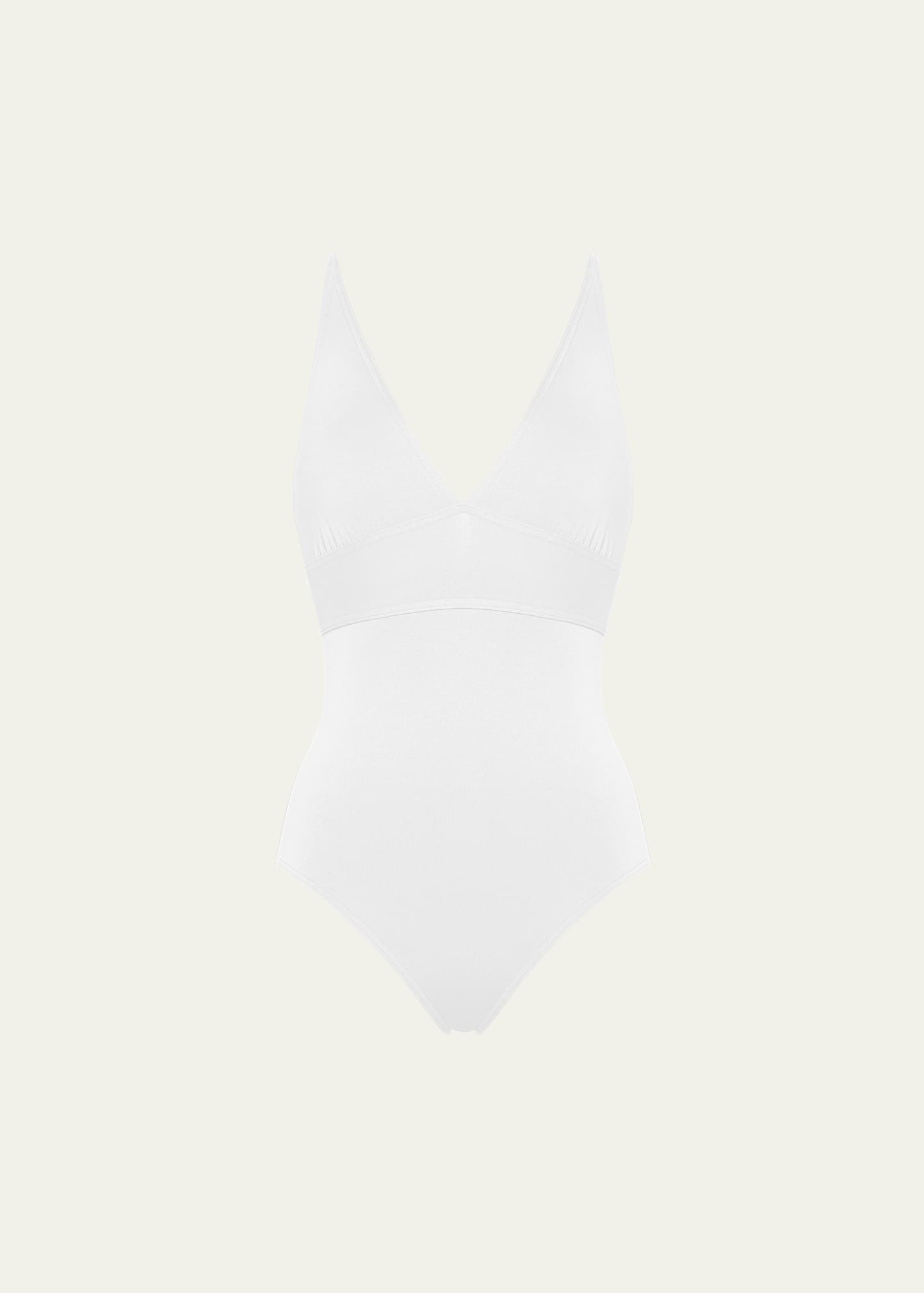 Eres Gang Full Halter Bikini Top In Blanc