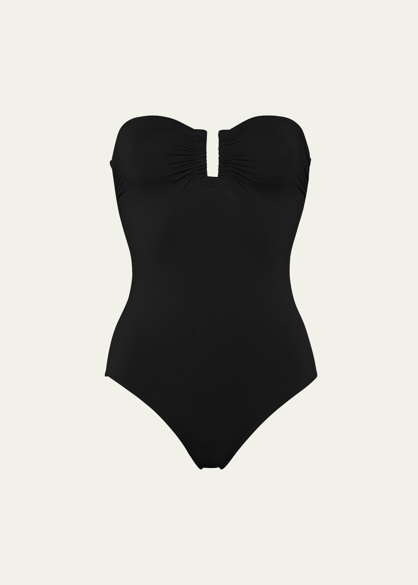 Shop Eres Cassiopee Strapless U-hardware One-piece Swimsuit In Noir