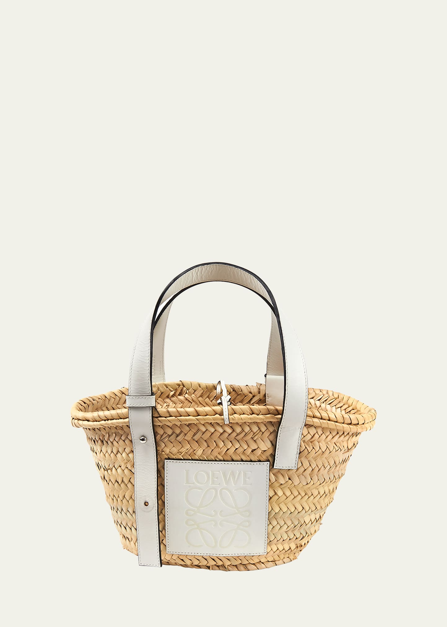 Loewe x Paula's Ibiza Basket Small Woven Palm Tote Bag