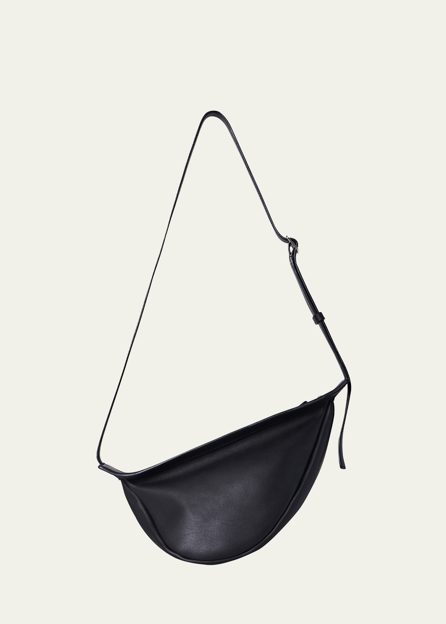 The Row Small Slouchy Banana Bag In Calf Leather In Black ModeSens