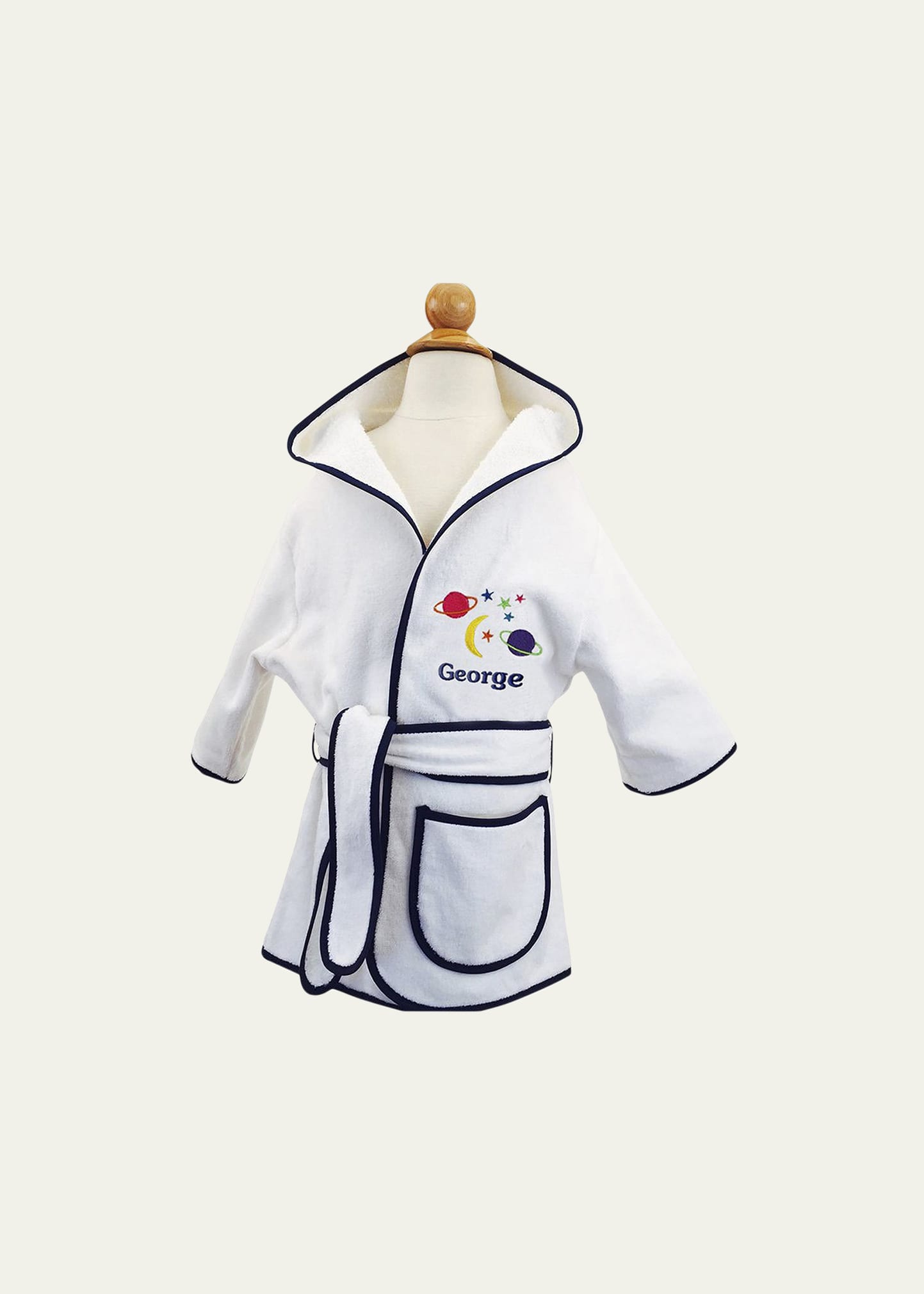 Cece DuPraz Kid's Terry Planets Hooded Cover-Up Robe, Personalized
