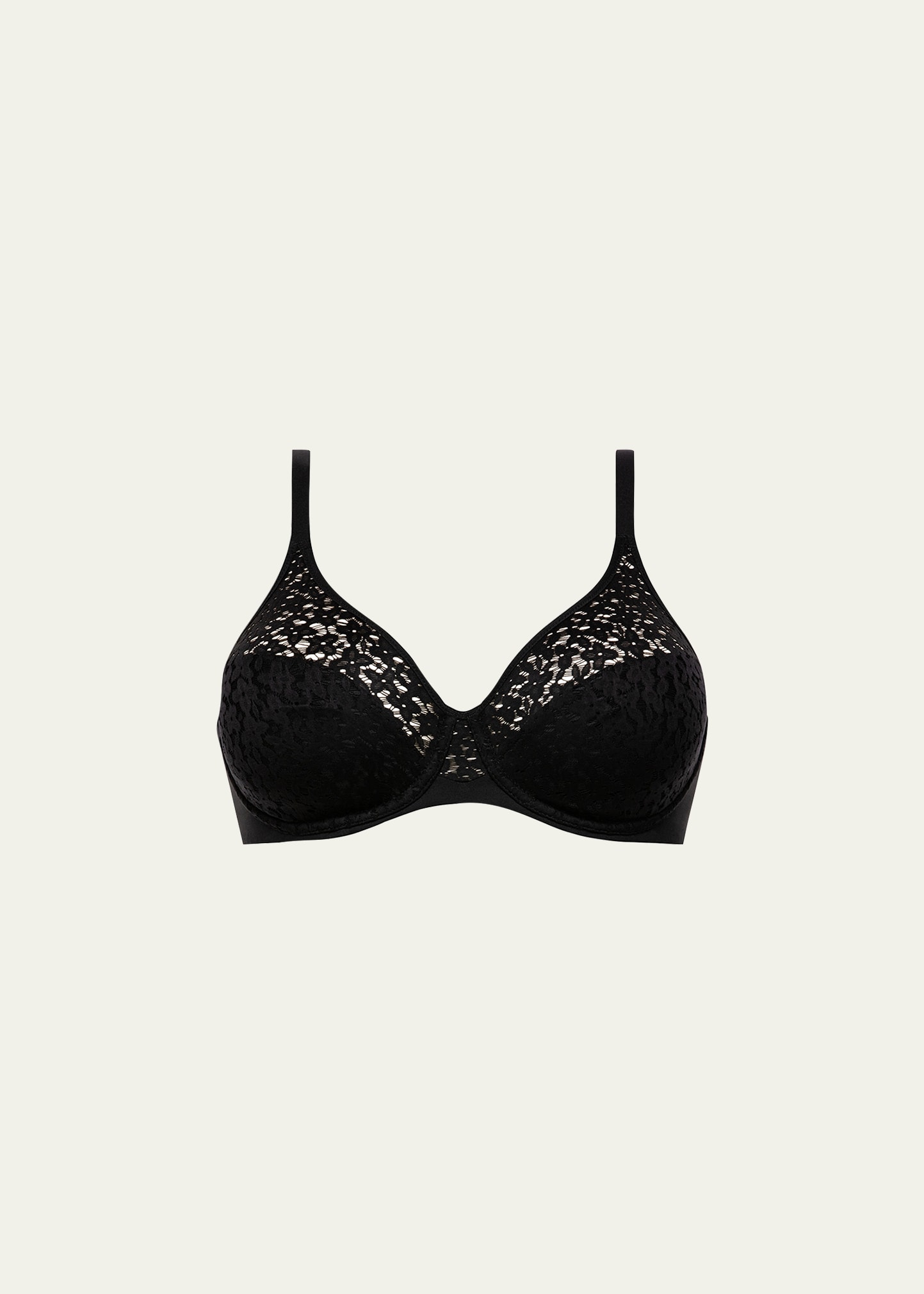 Chantelle Norah Full Coverage Molded Stretch Lace Bra In Black