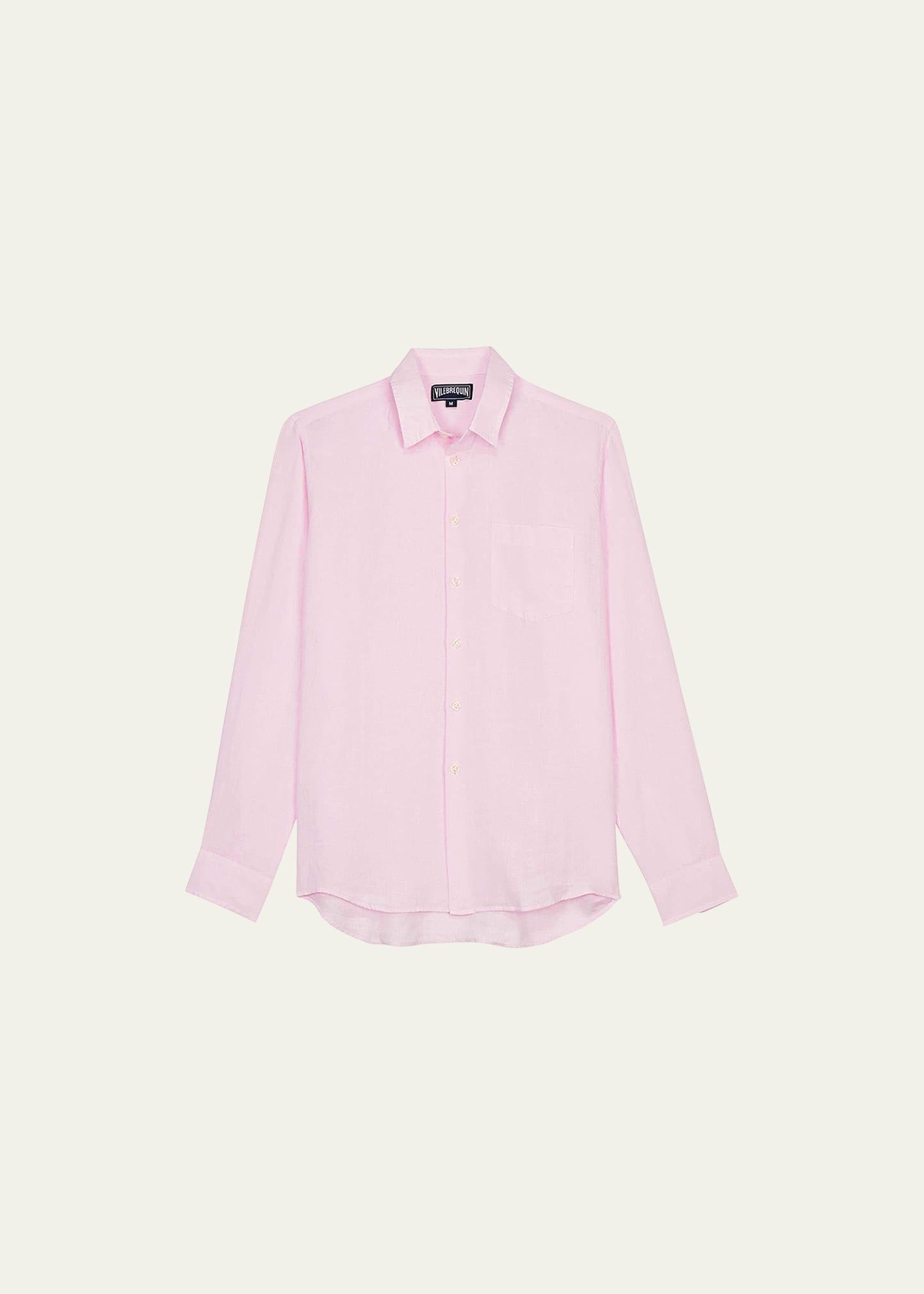 Vilebrequin Caroubis Solid Shirt In Linen In Ballrna