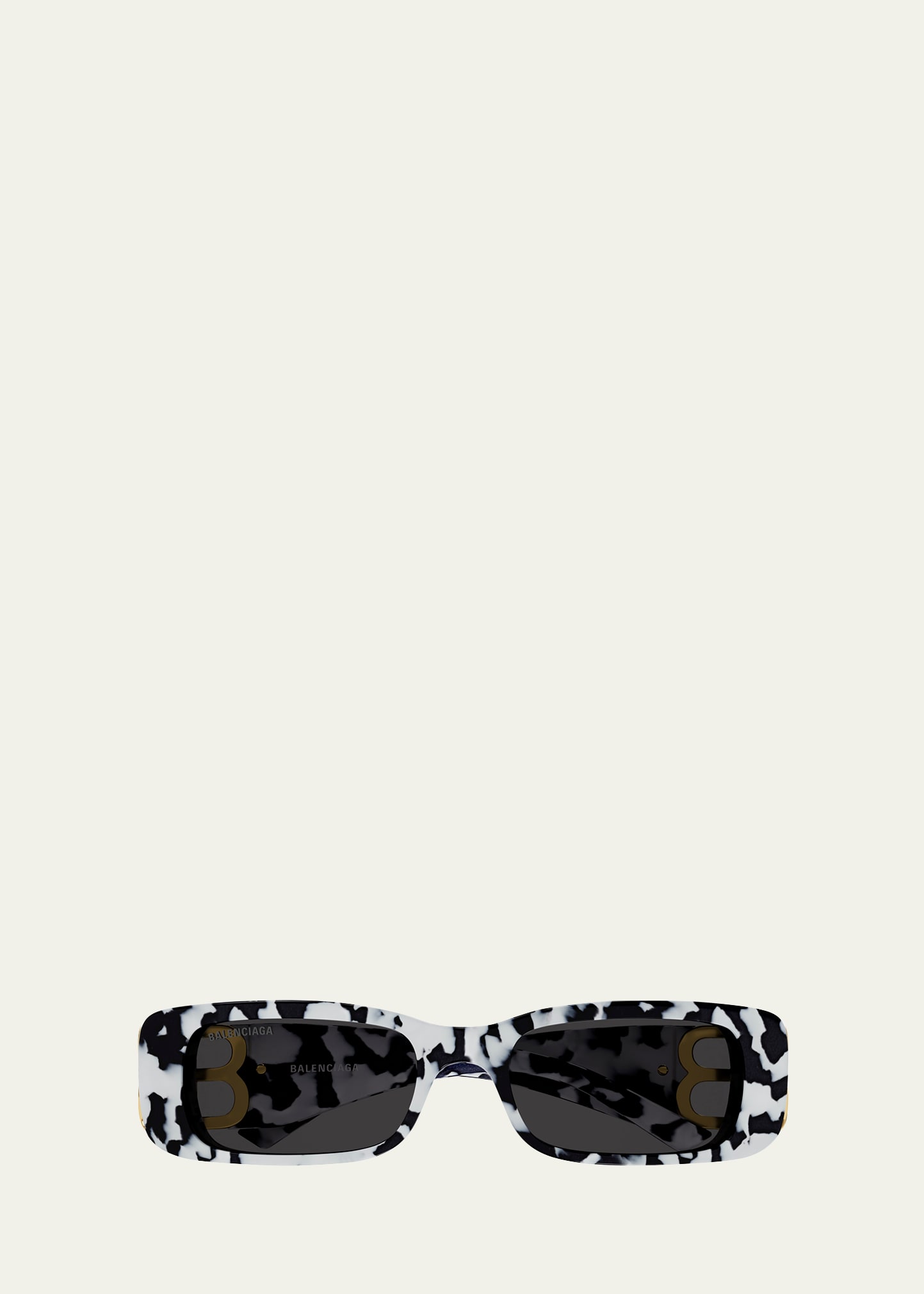Balenciaga Men's Rectangle Mirror B Acetate Sunglasses In