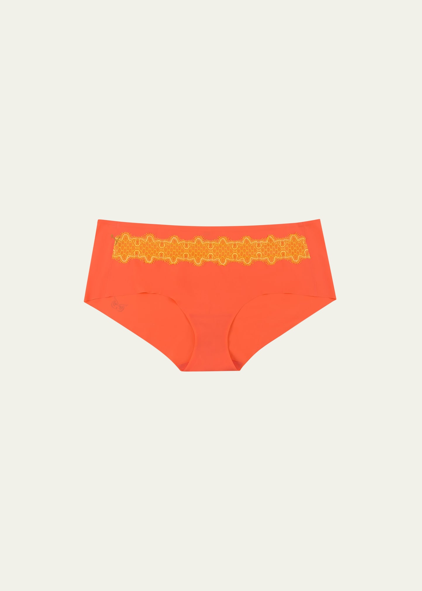 Uwila Warrior Happy Seam Brief Panties In Coral/solar Power