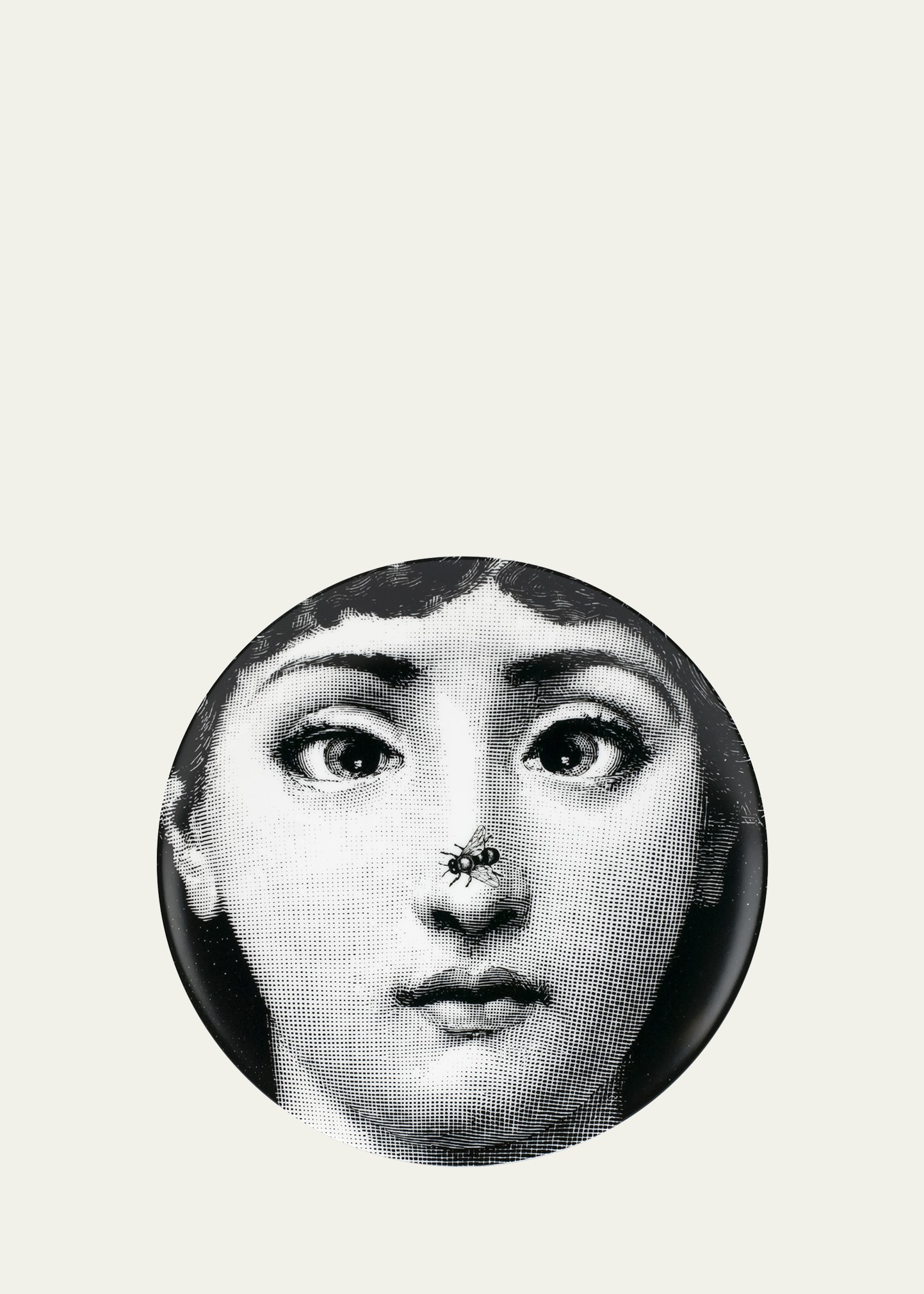 Shop Fornasetti Tema E Variazioni N. 363 Bug On Nose Wall Plate In Black/white