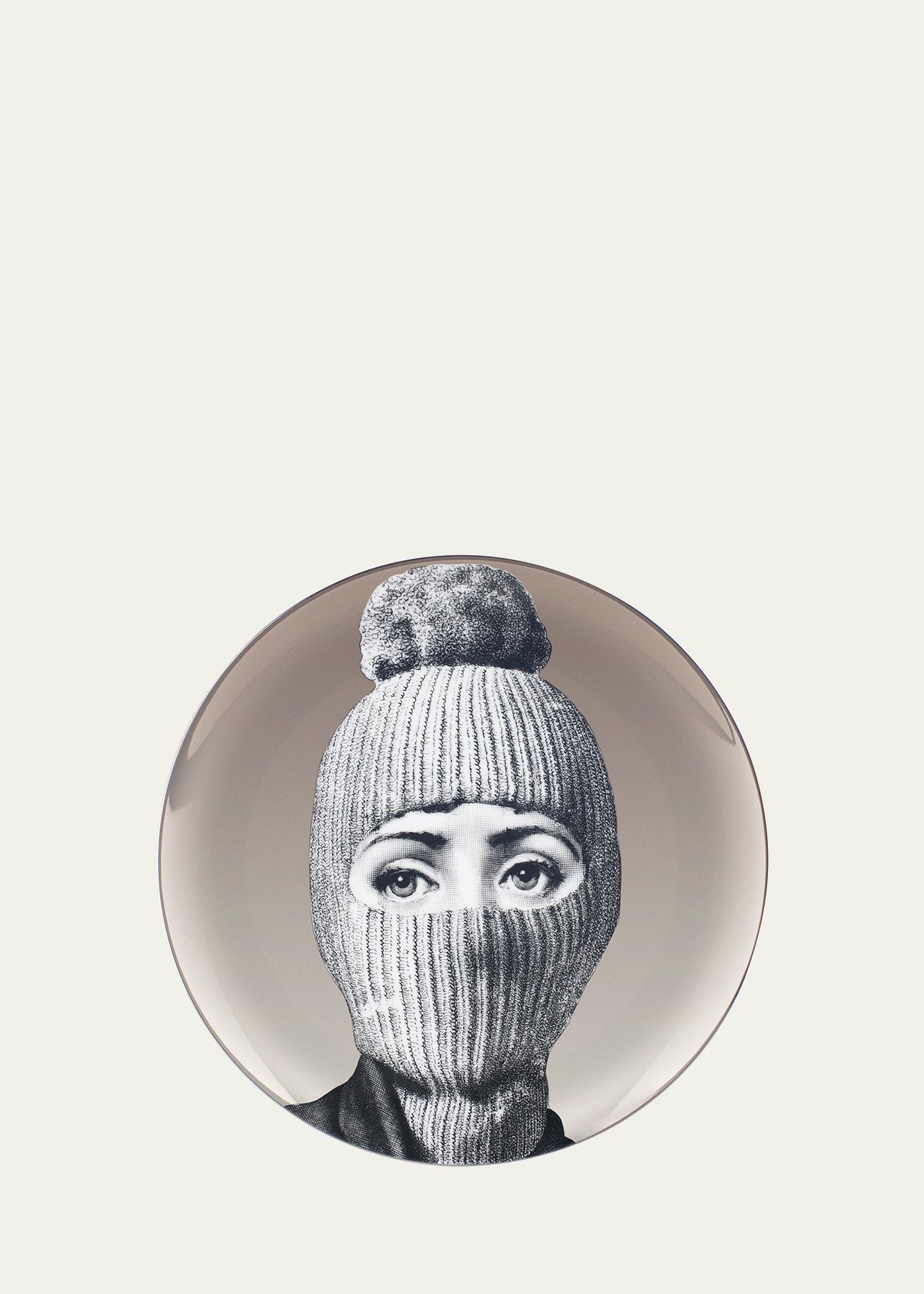 Tema E Variazioni n. 160 Balaclava with Pom Pom Platinum Wall Plate