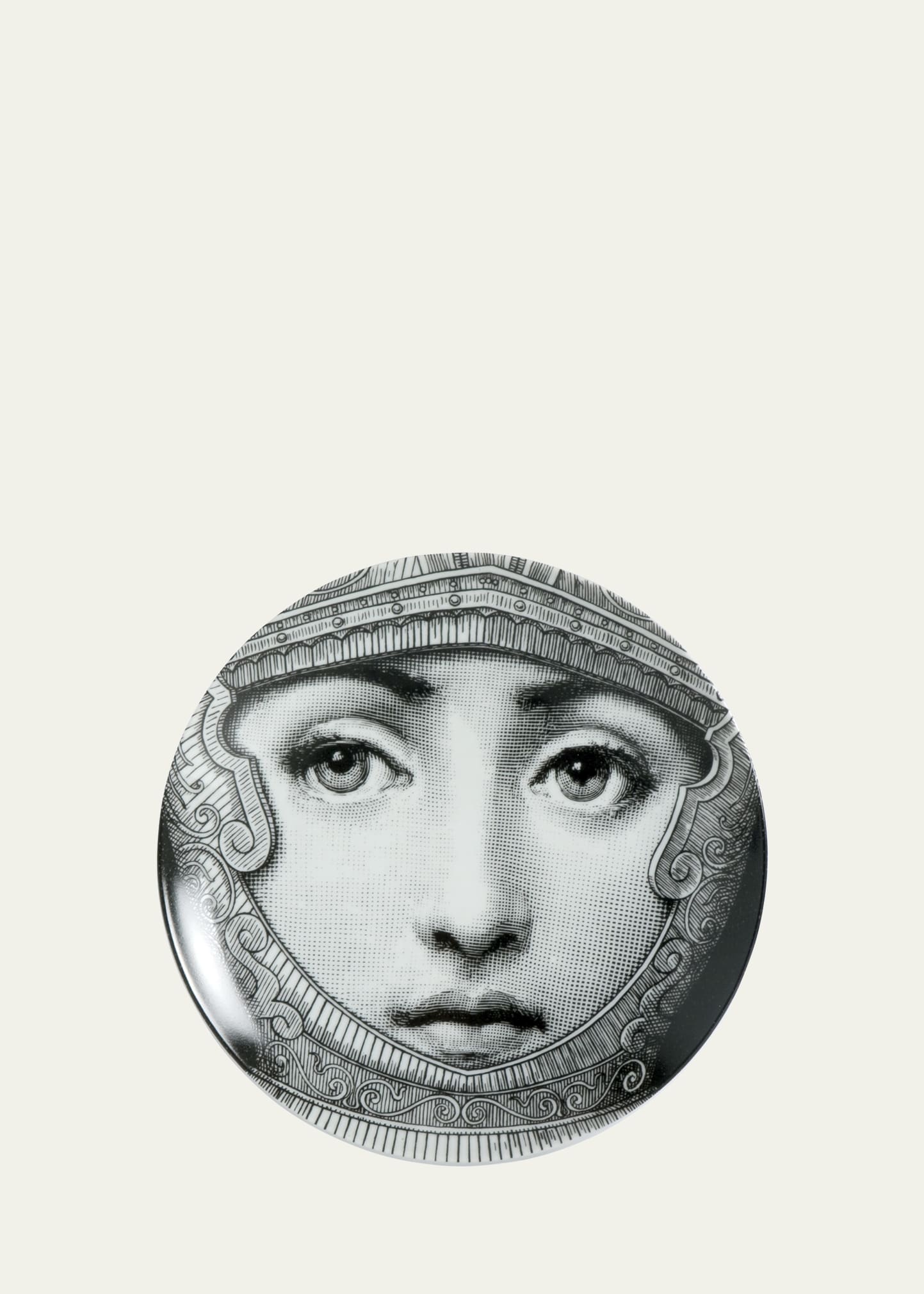 Fornasetti Wall Plate Tema E Variazioni No. 095 In Black/white