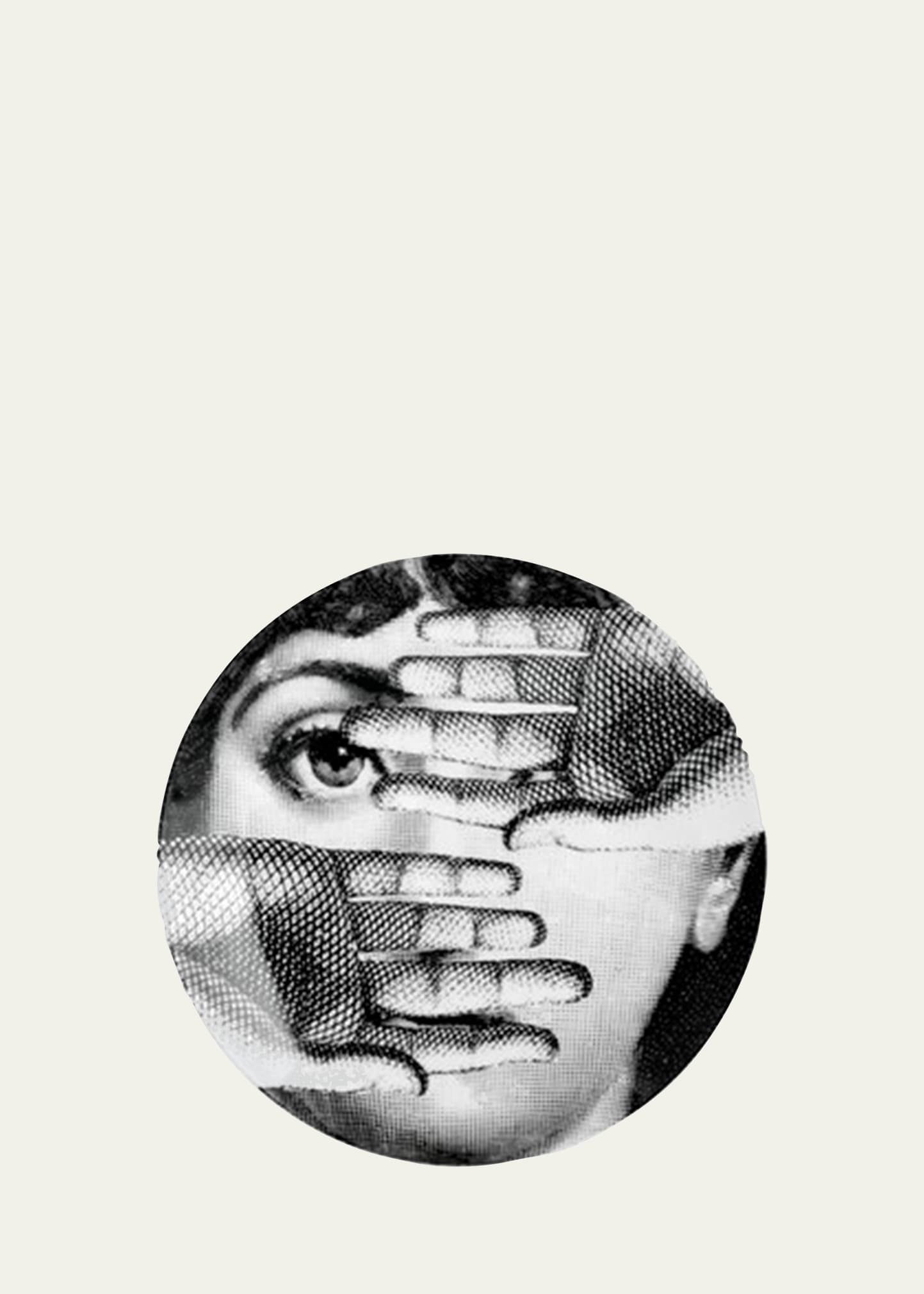Fornasetti N.154 Wall Plate White/black In Black/white