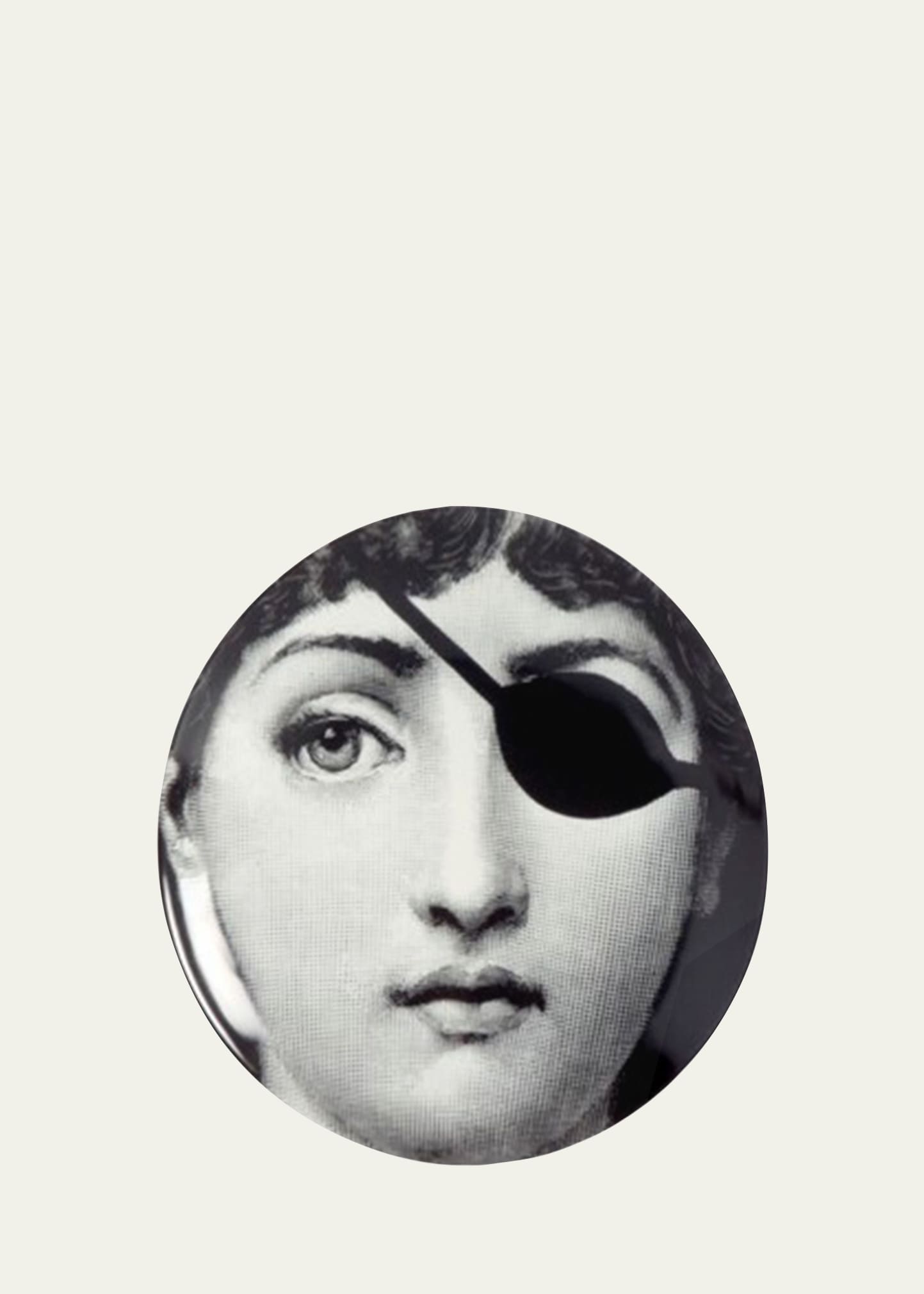 Fornasetti Wall Plate Tema E Variazioni # 008x In Black/white