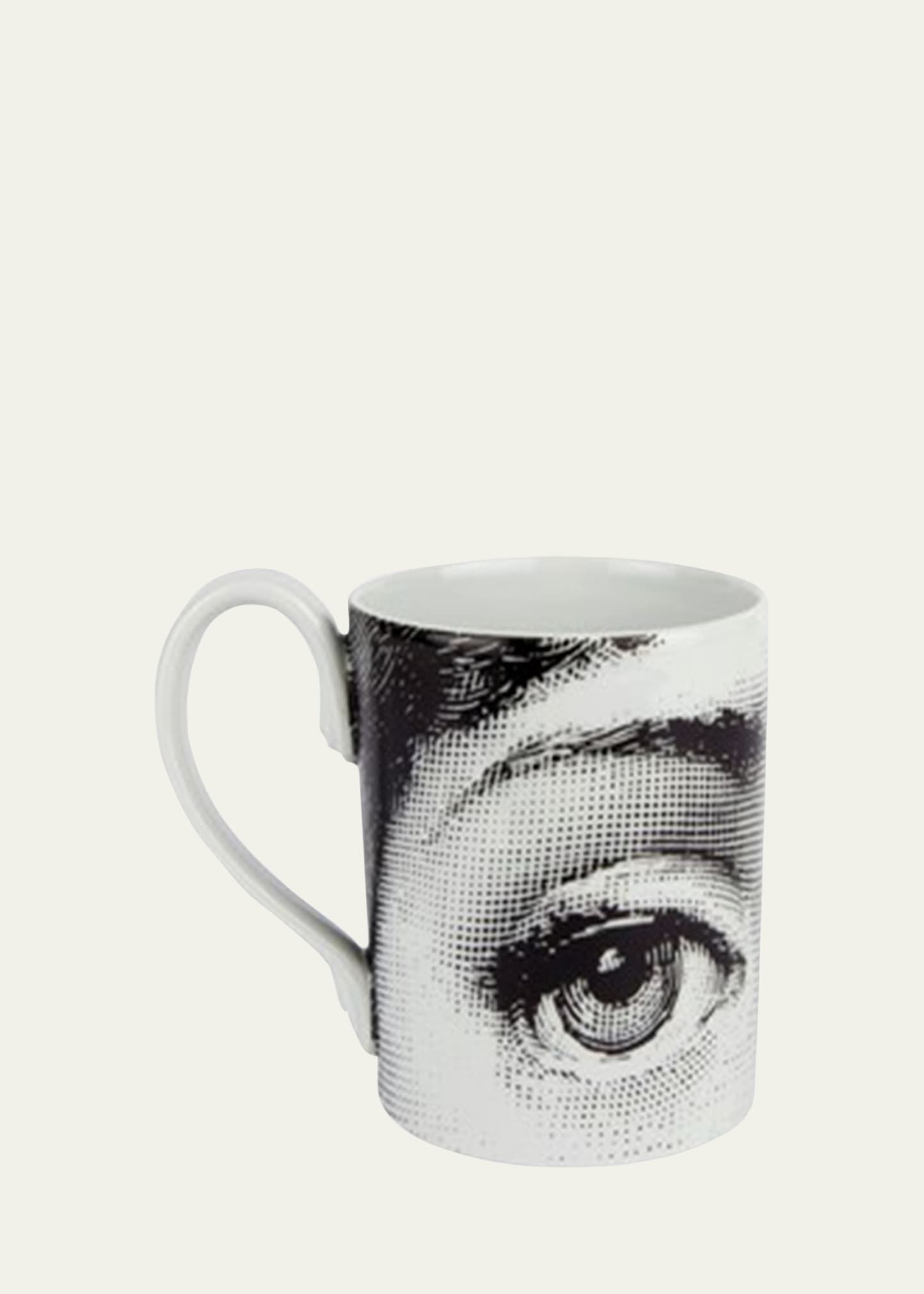 Fornasetti Mug Occhi Eye In Black/white