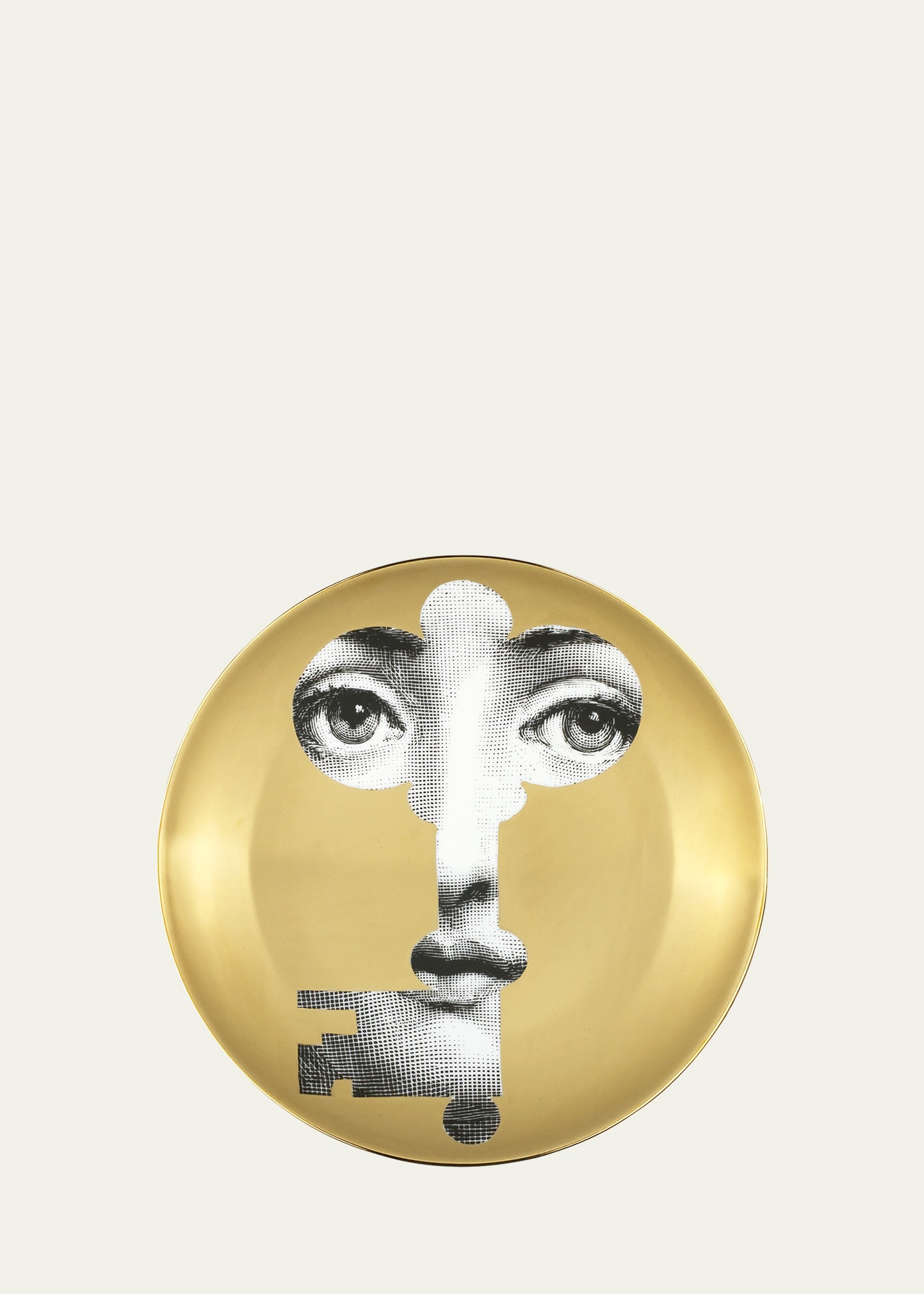 Fornasetti Wall Plate Tema E Variazioni # 047 In Black/gold