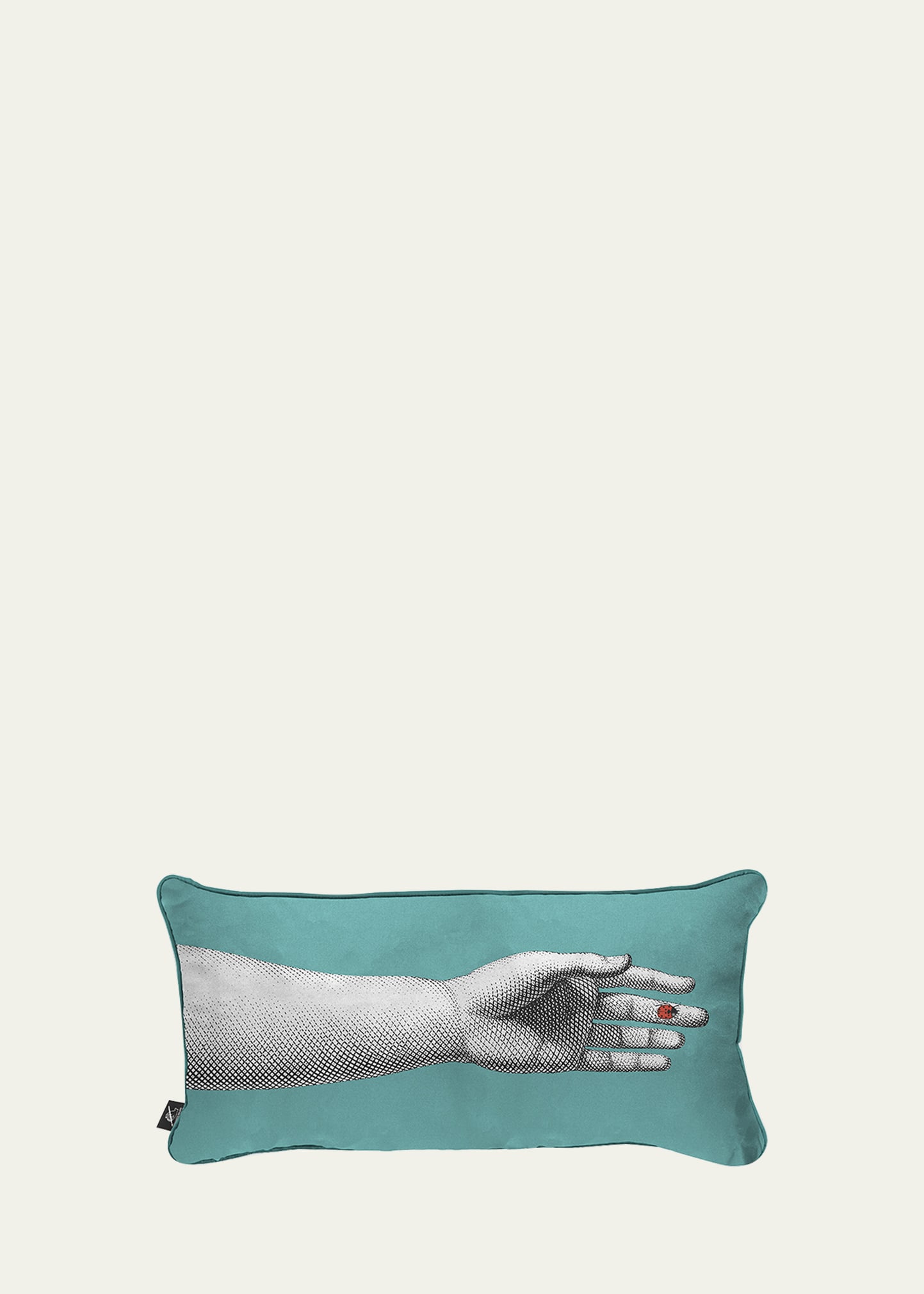 Fornasetti Silk Cushion Mano In Multi