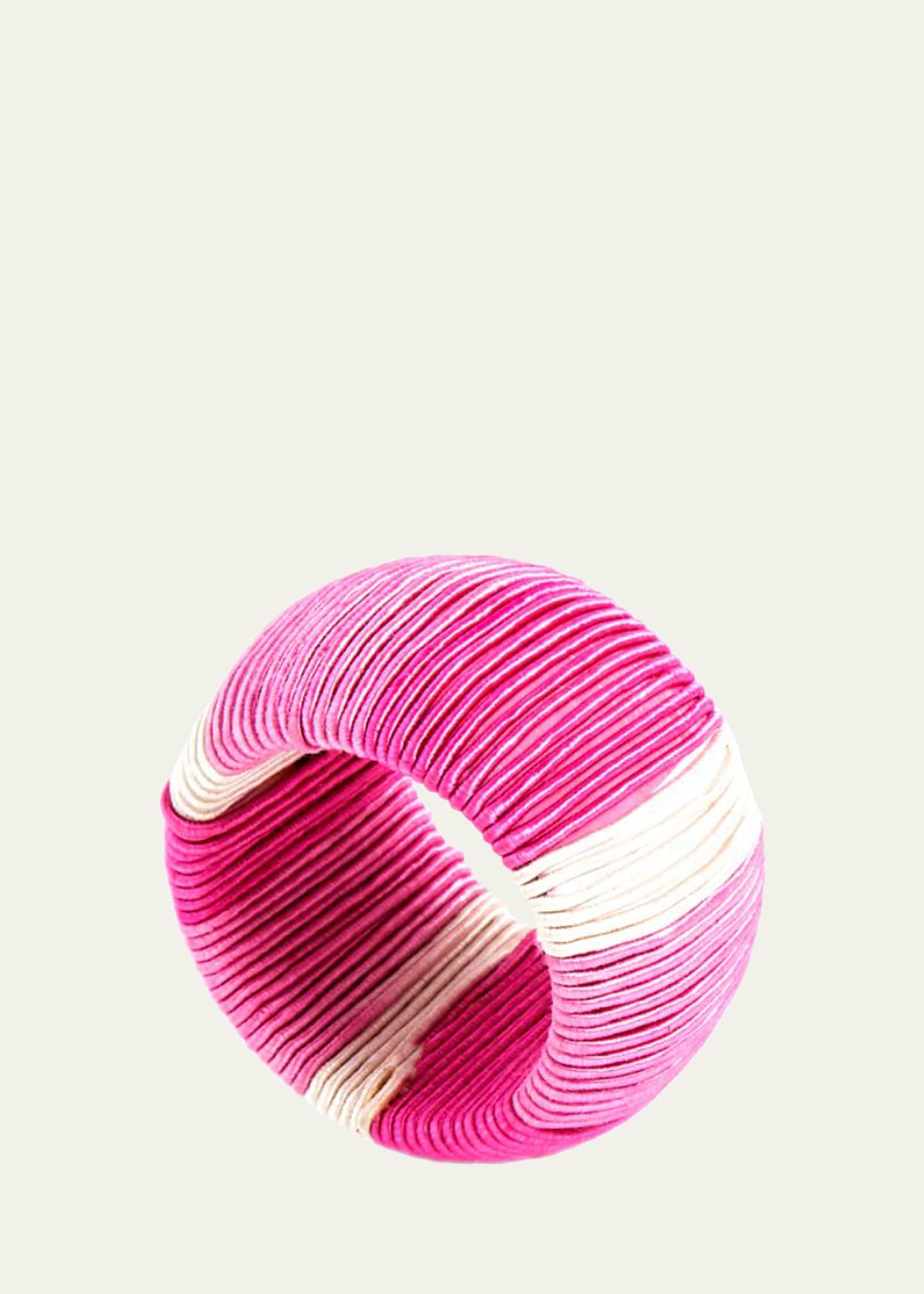Shop Von Gern Home Ombre Rope Napkin Rings, Set Of 4 In Pink