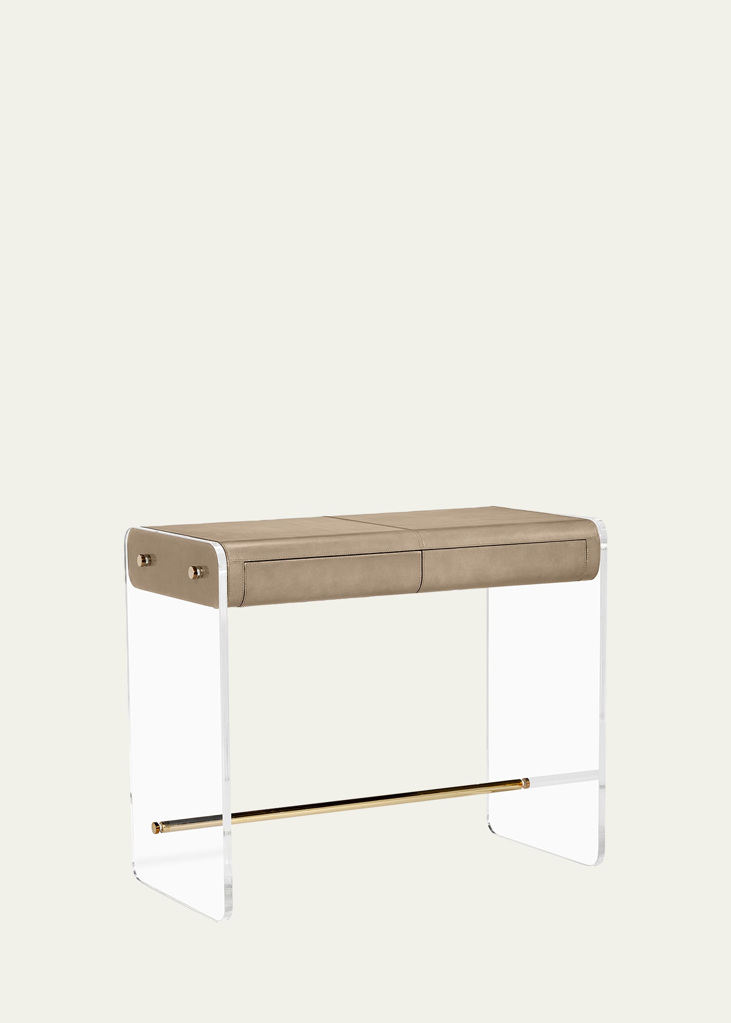 Interlude Home Cora Acrylic And Leather Desk