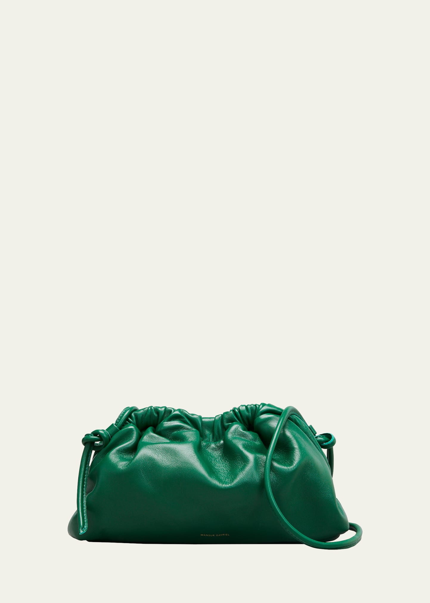 Mansur Gavriel Mini Cloud Leather Clutch In Leaf