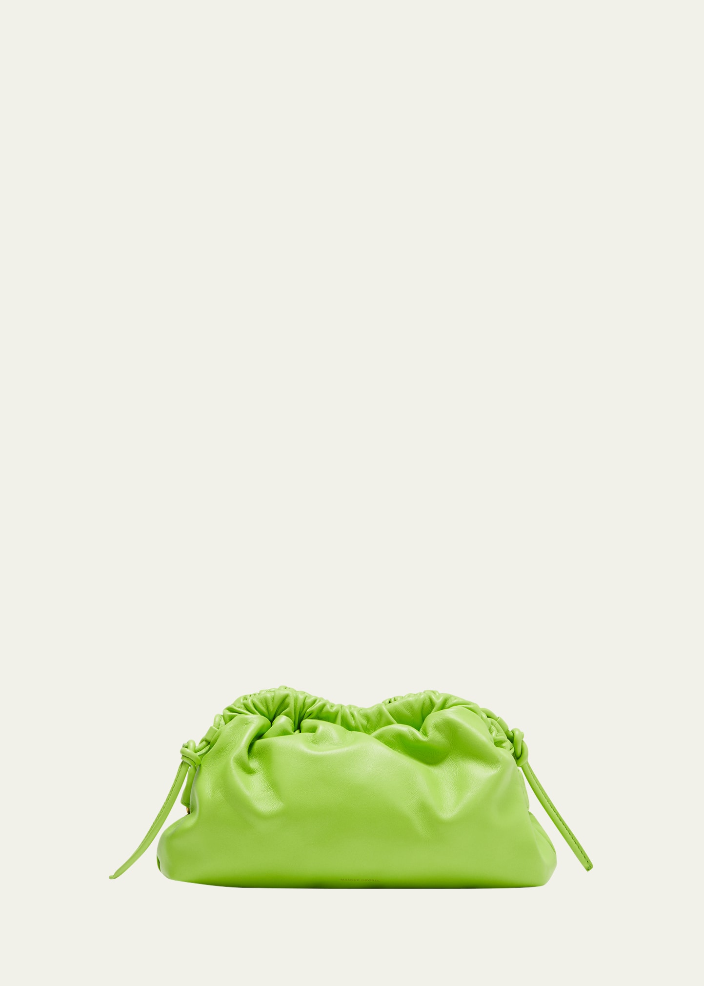 Mansur Gavriel Mini Lambskin Cloud Clutch Bag In Electric Lime