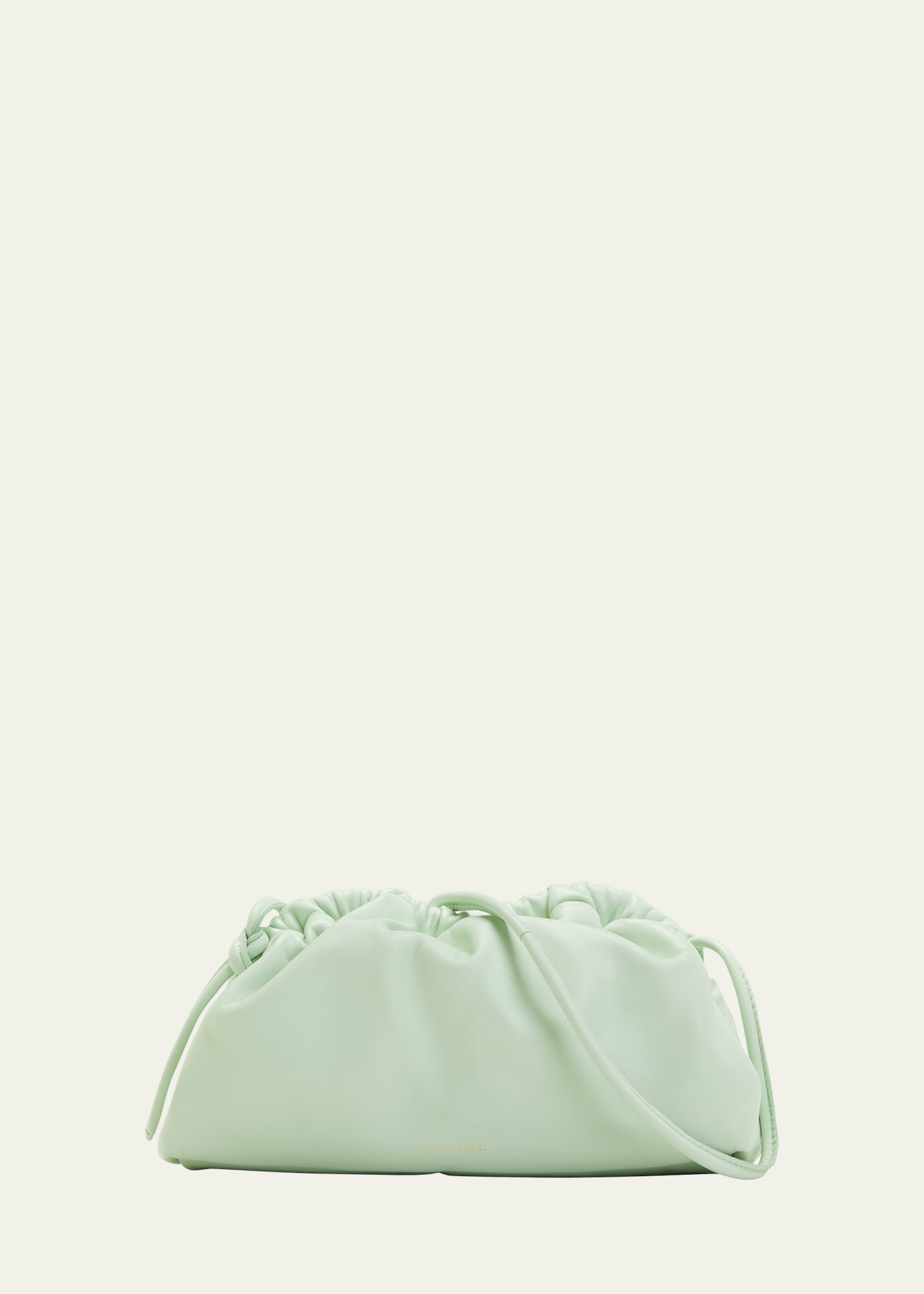 Mansur Gavriel Mini Lambskin Cloud Clutch Bag In Sage