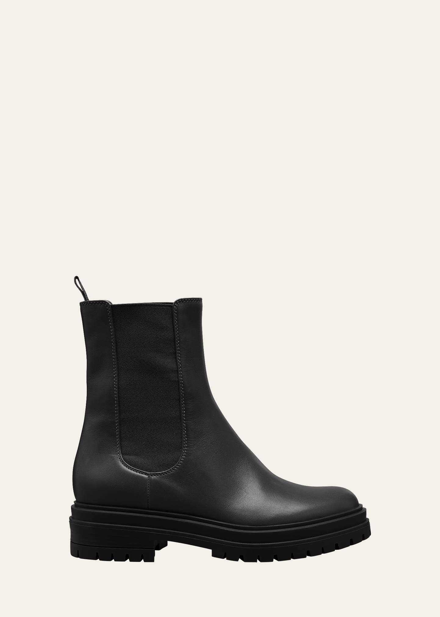 Gianvito Rossi Lug-sole Chelsea Boots In Black