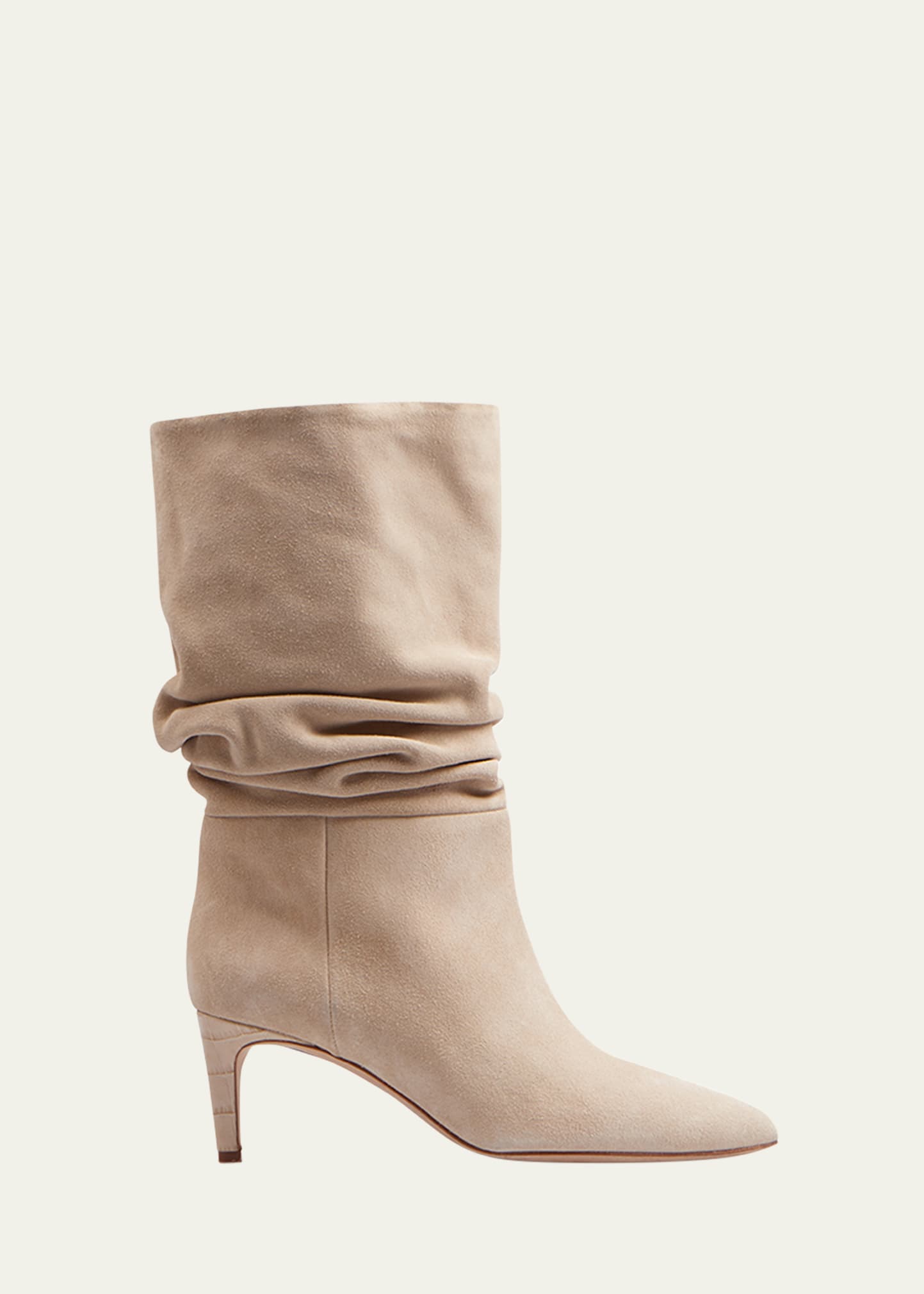 Paris Texas 60mm Slouchy Suede Boots In Angora