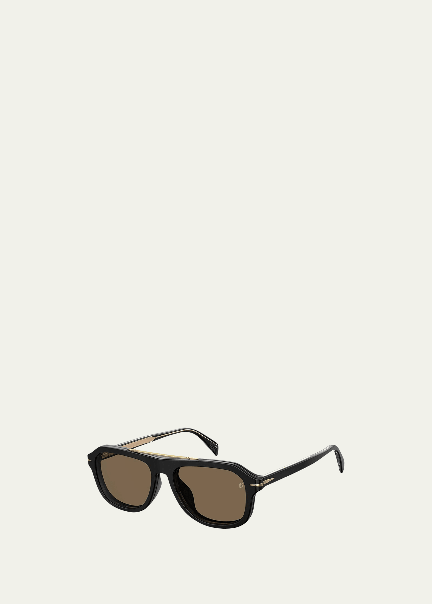 David Beckham Men's Rectangle Optical Frames w/ Magnetic Clip-On Sun Lenses