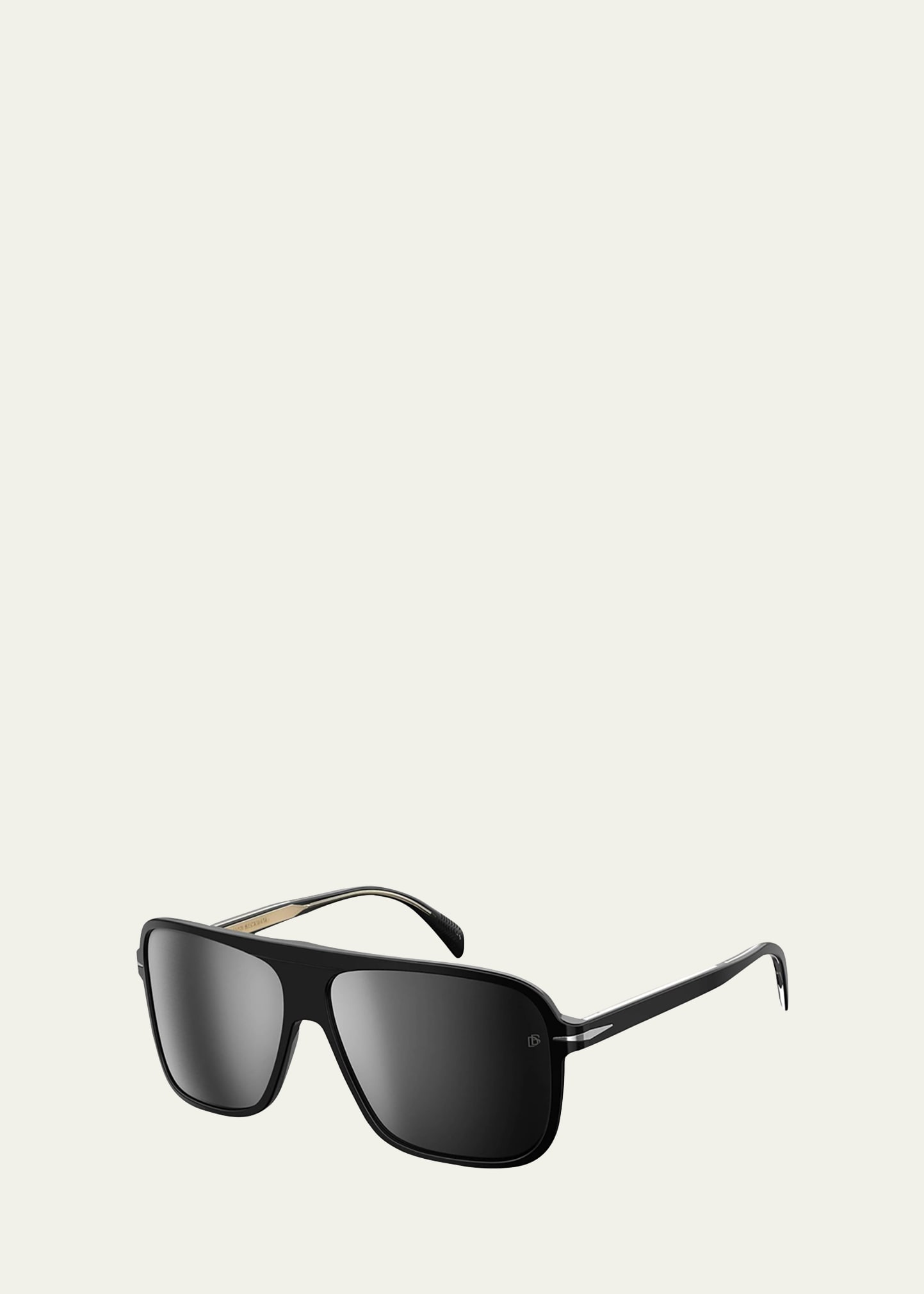 David Beckham Men's Square Patterned Acetate Sunglasses