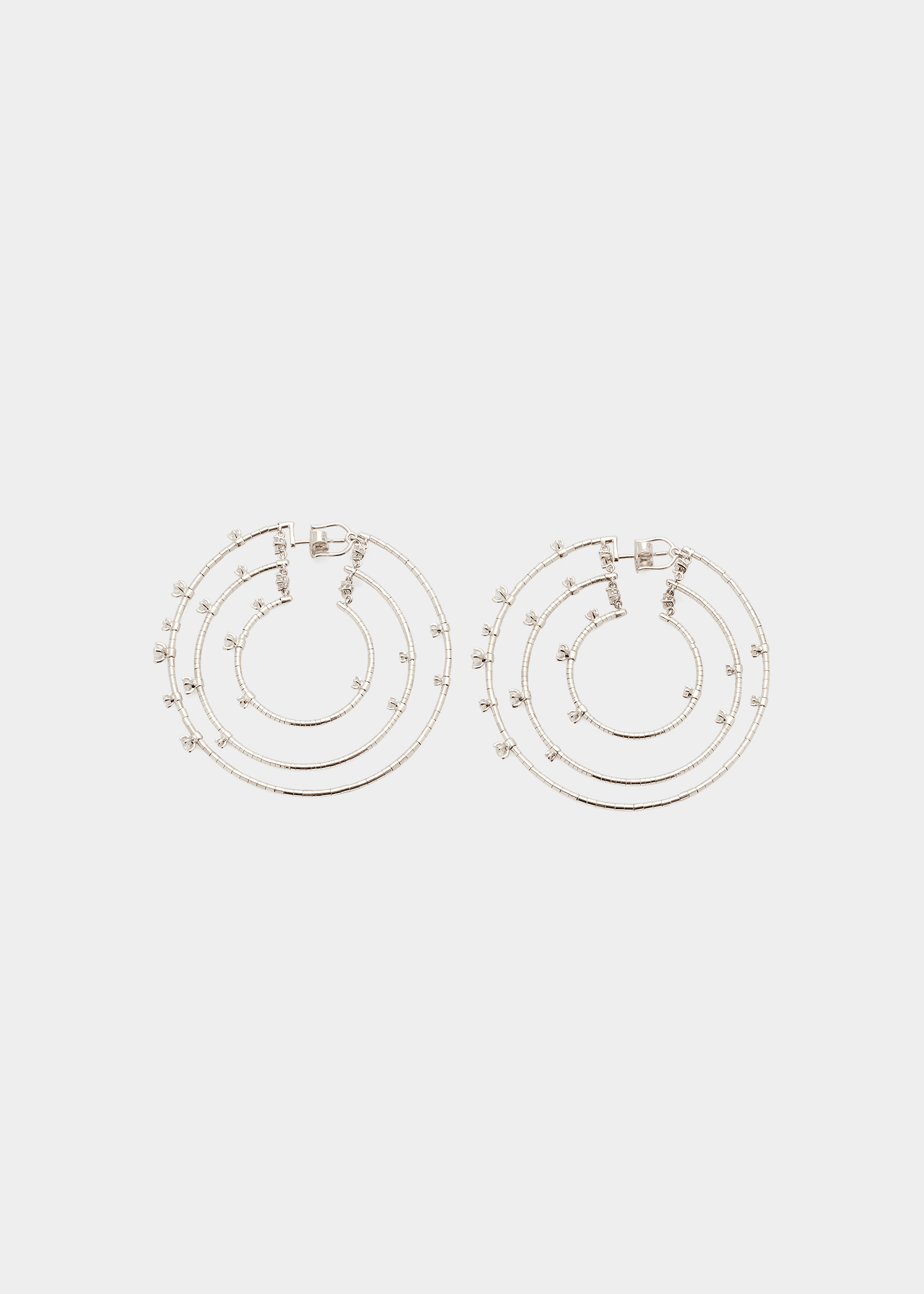 Concentric Diamond Hoop Earrings