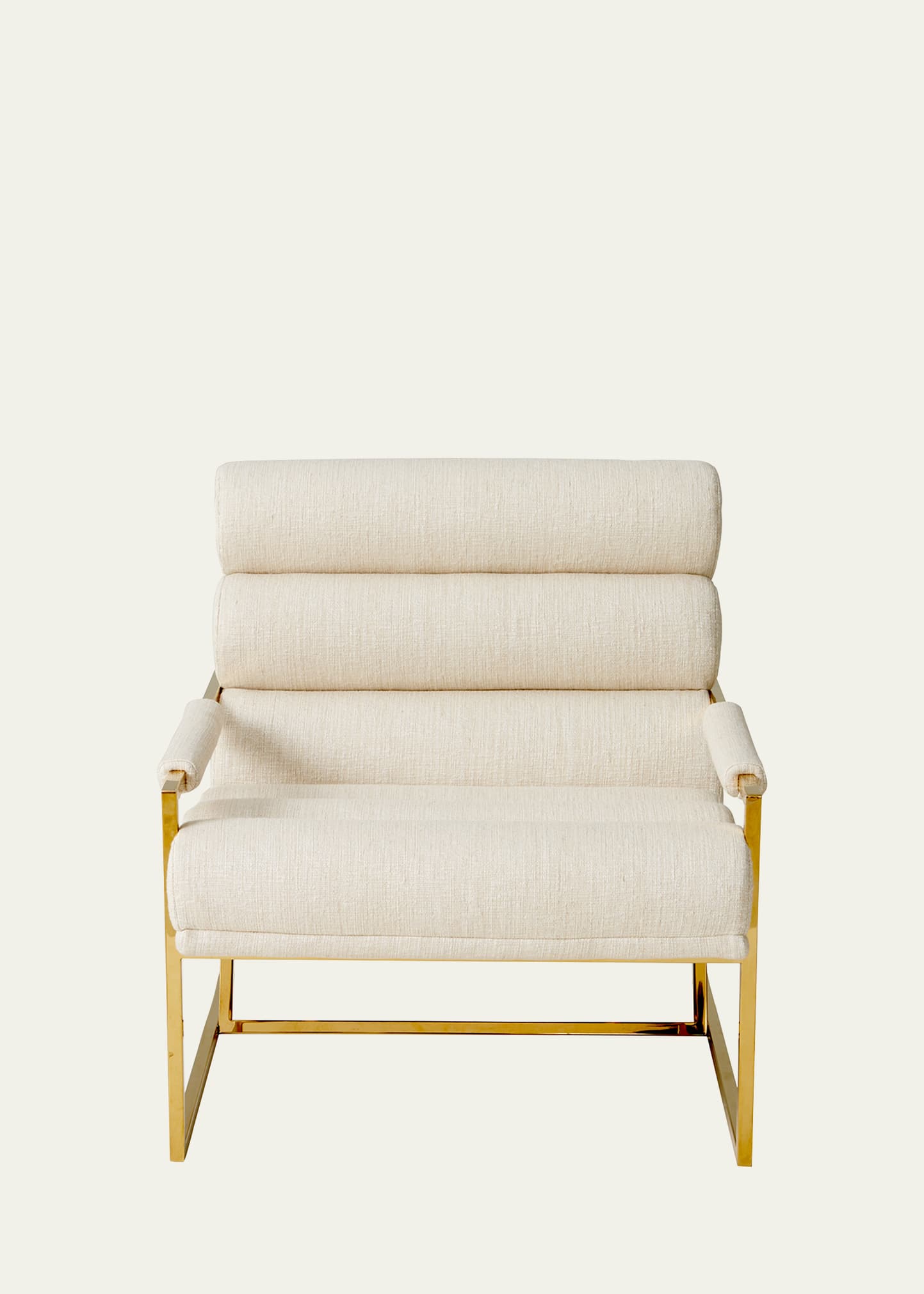 Jonathan Adler Channeled Goldfinger Lounge Chair In Belfast Stone
