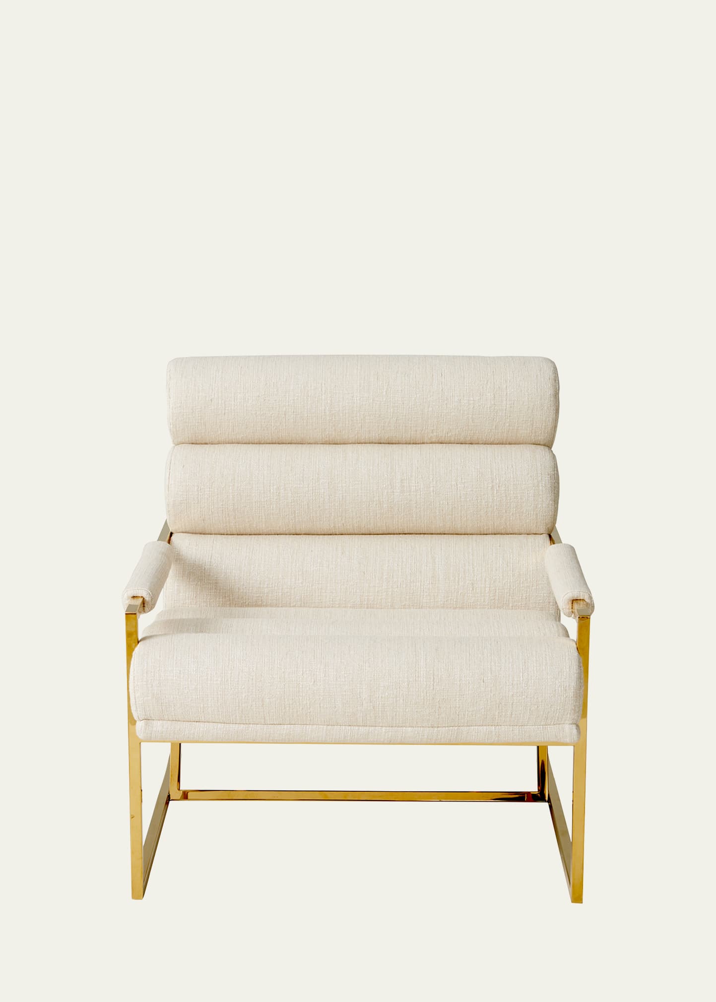 JONATHAN ADLER CHANNELED GOLDFINGER LOUNGE CHAIR