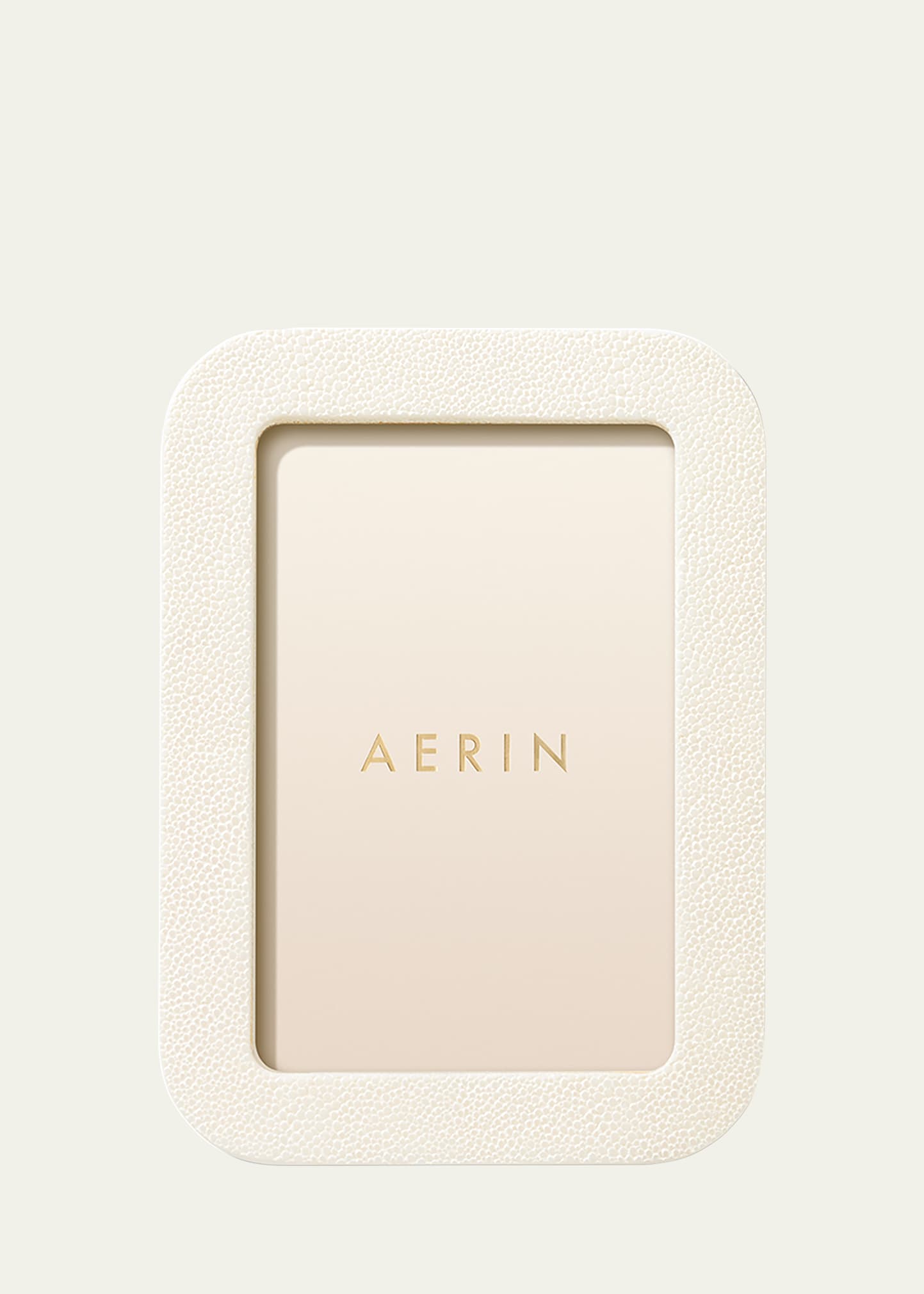 Aerin Modern Faux Shagreen Frame, 4" X 6" In Chocolate