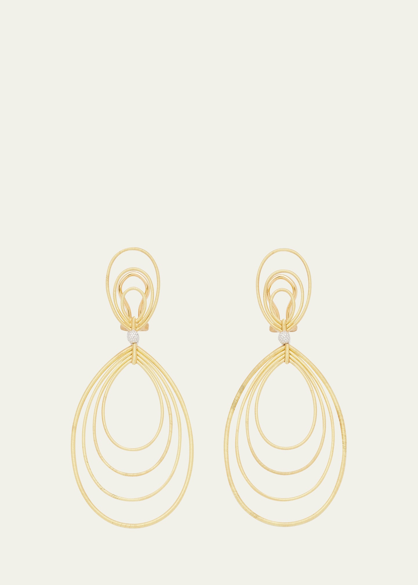 Hawaii Waikiki Gold Teardrop Pendant Earrings