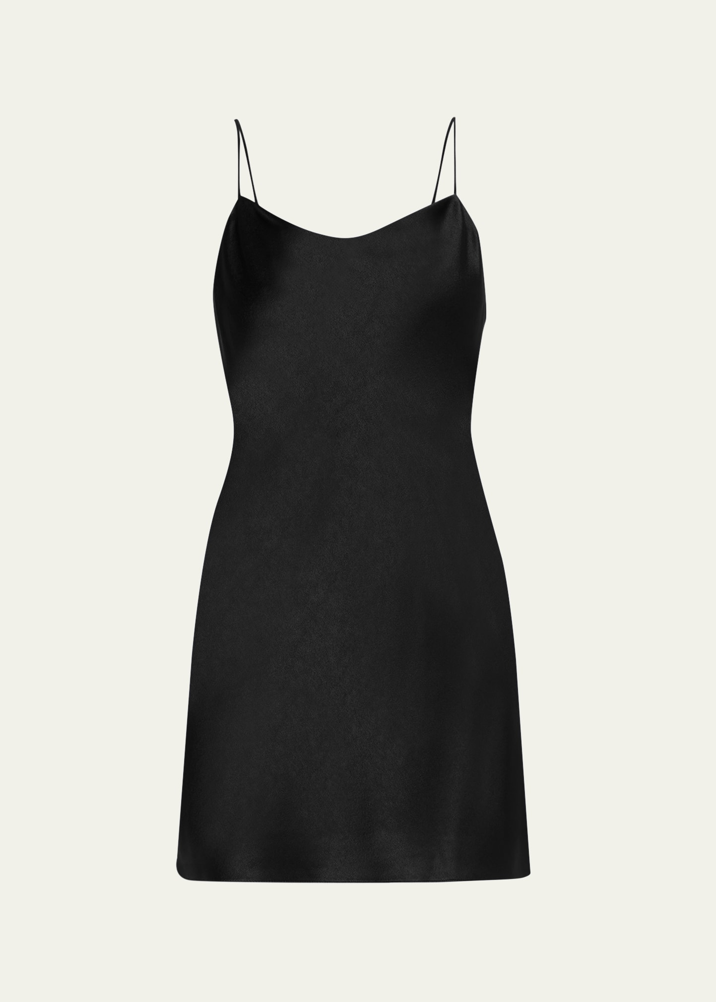 Alice And Olivia Harmony Mini Slip Dress In Black