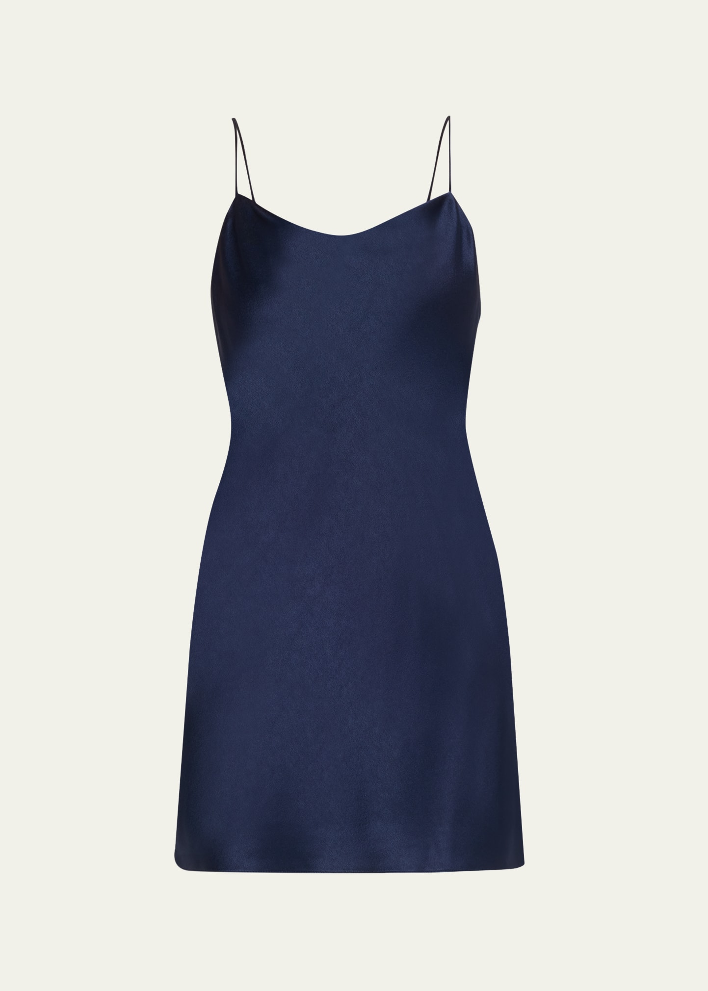 Alice And Olivia Harmony Mini Slip Dress In Navy