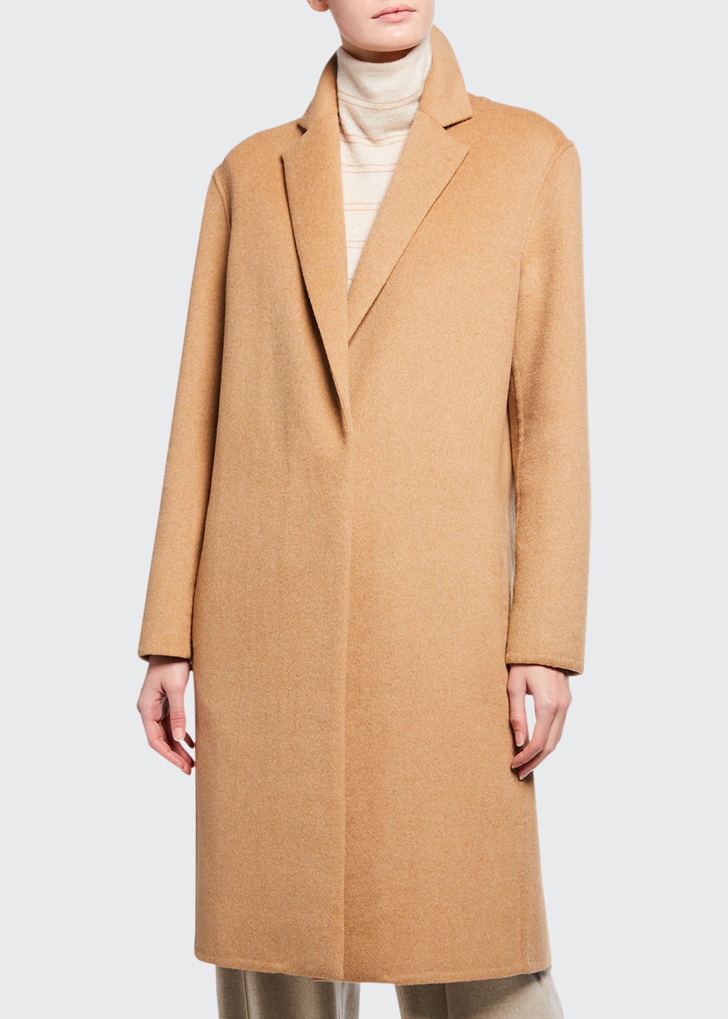 Vince Wool-Blend Single-Breasted Classic Coat