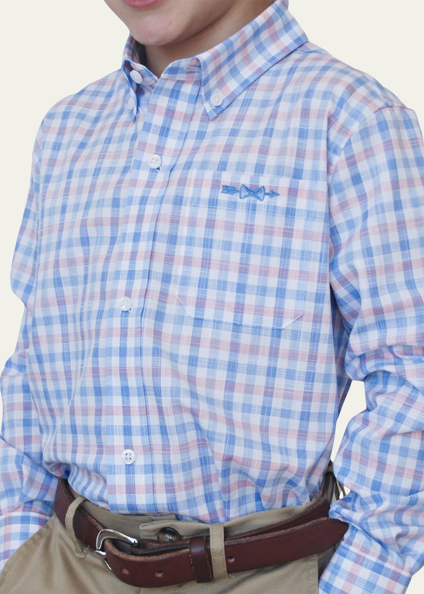 Bowen Arrow Button-Down Shirt - Monogram Option, Size 4/5-18
