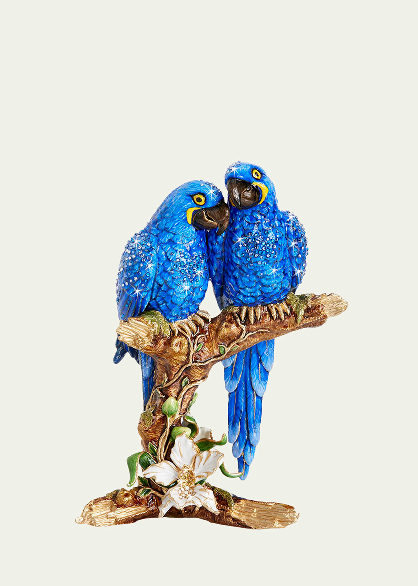 Macaws on Branch Figurine