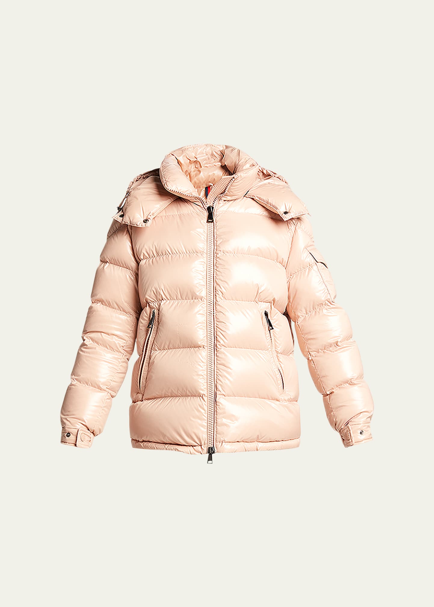 Shop Moncler Maire Shiny Puffer Jacket In Black