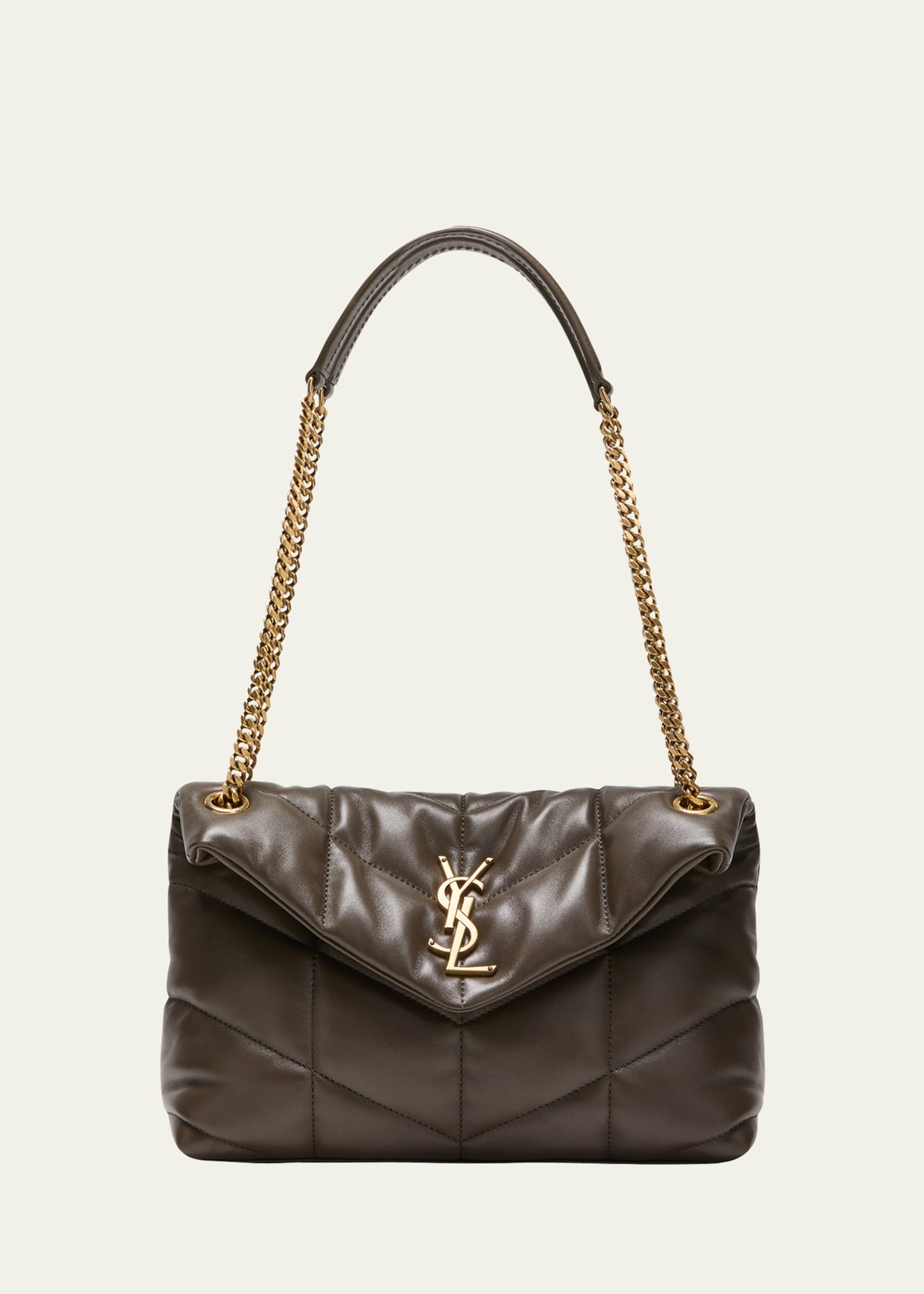 SAINT LAURENT LOULOU SMALL PUFFER CHAIN SHOULDER BAG