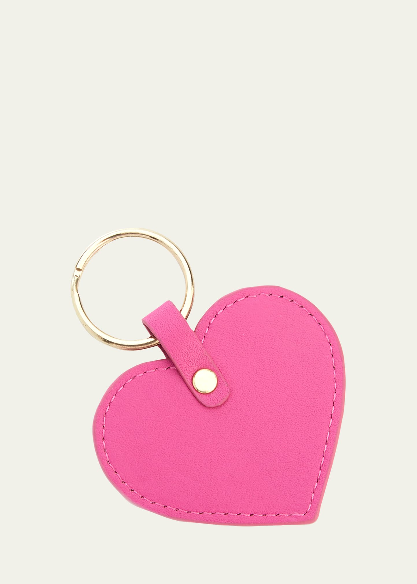 Royce New York Heart Shaped Key Chain In Bright Pink