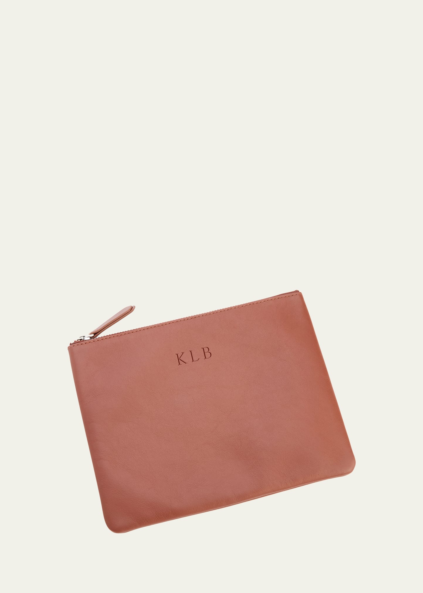 Royce New York Zippered Travel Organizer Pouch In Tan