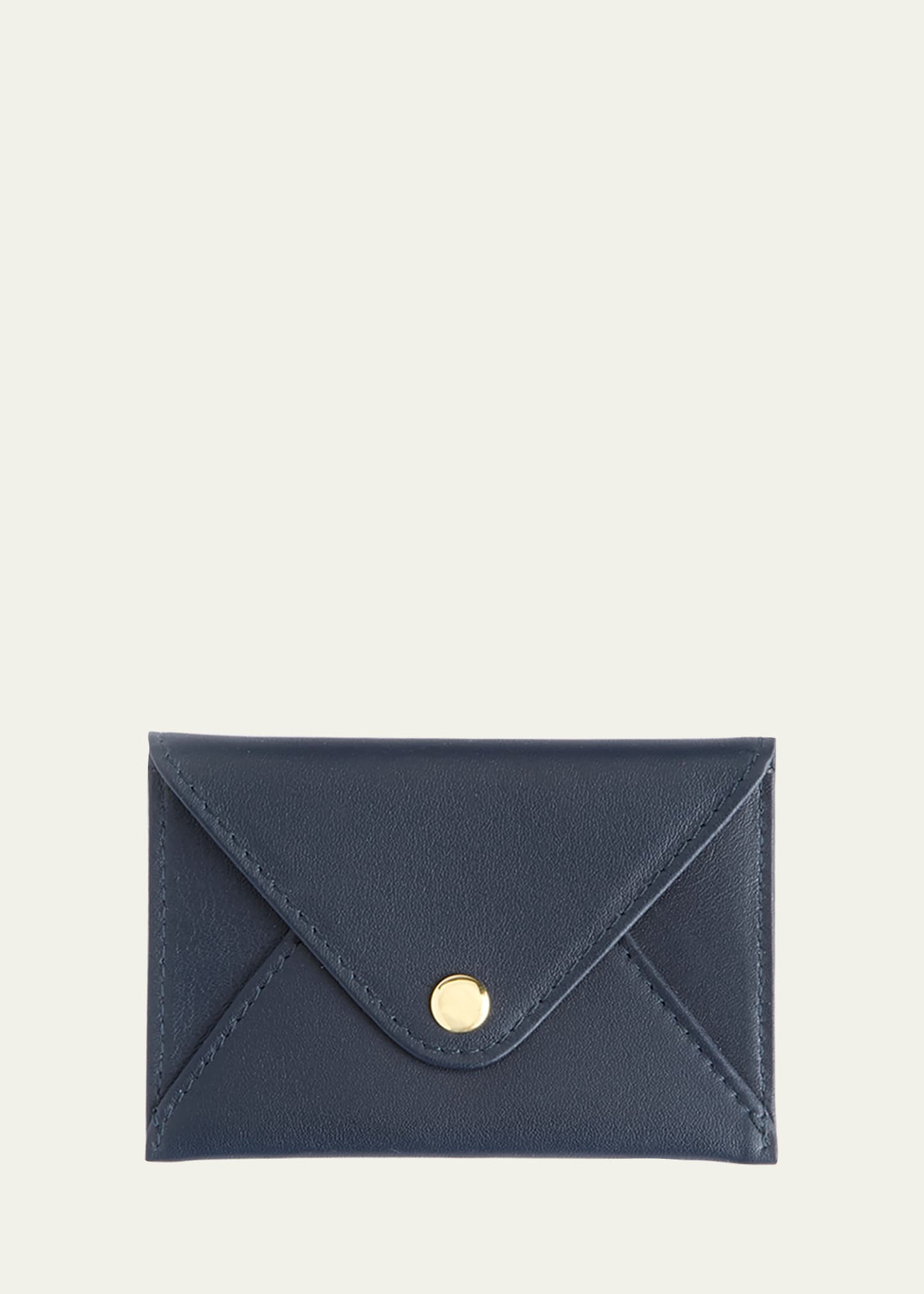 Royce New York Envelope Style Business Card Holder In Navy Blue