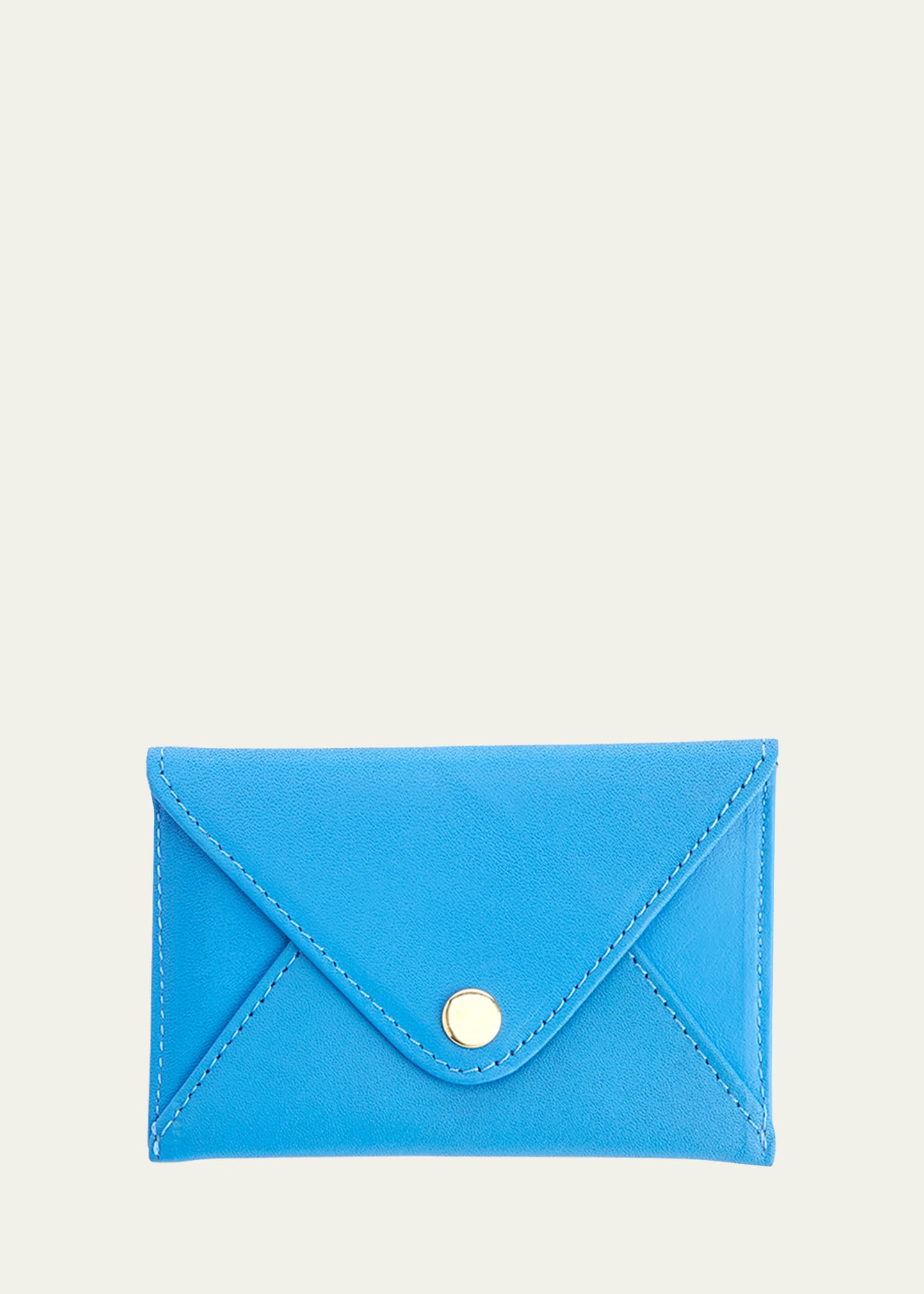Royce New York Envelope Style Business Card Holder In Light Blue