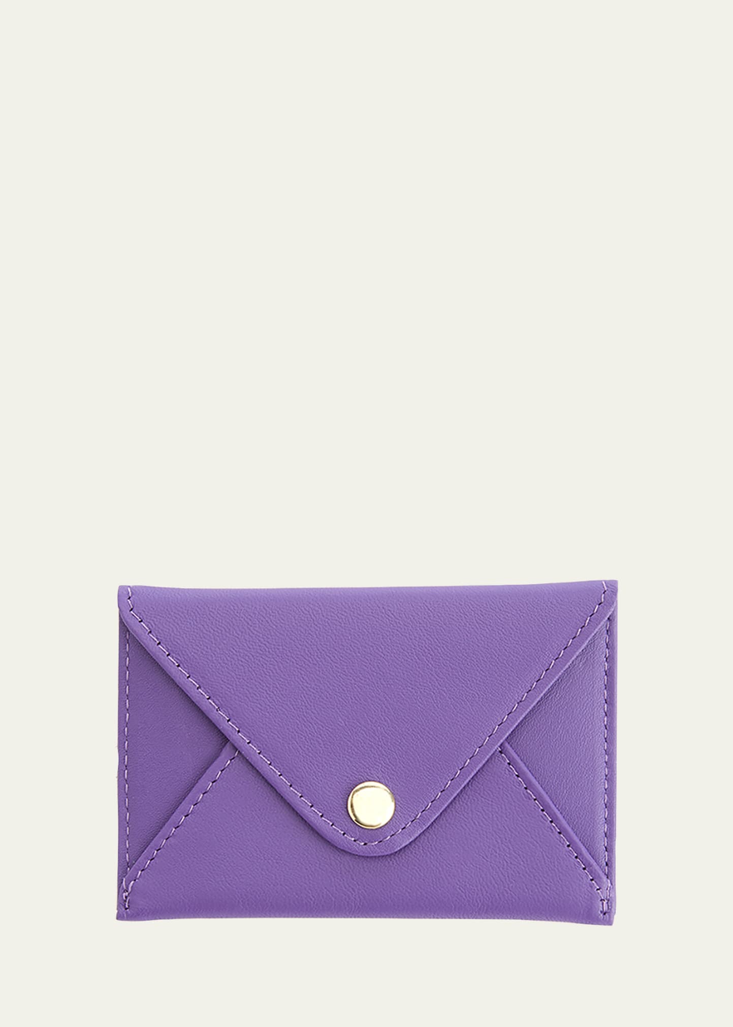 Royce New York Leather Envelope Style Business Card Holder In Purple