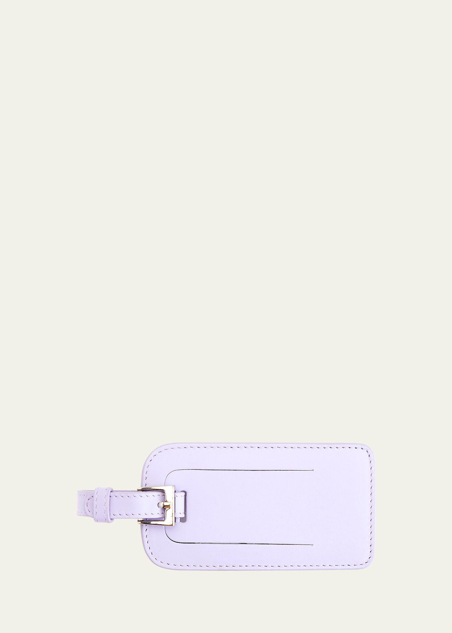 Royce New York Leather Luggage Tag With Silver Hardware In Lavender