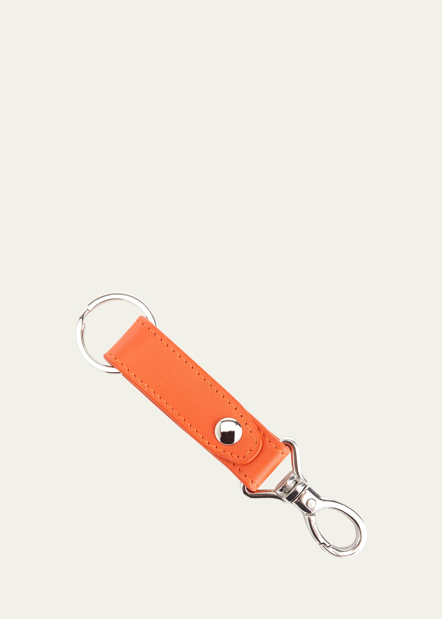 Royce New York Contemporary Valet Key Chain In Orange