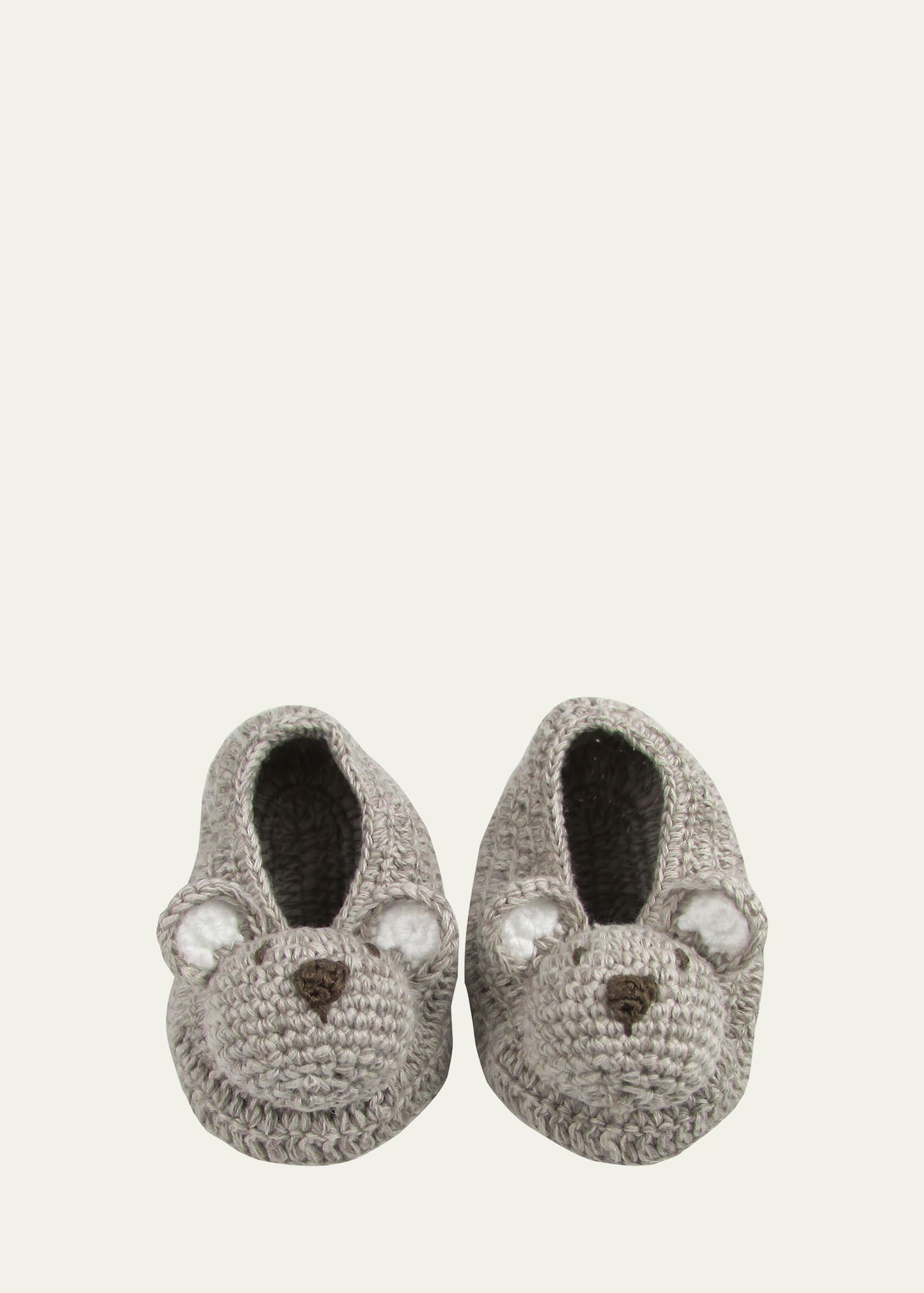 Albetta Babies' Crochet Bear Booties In Gray