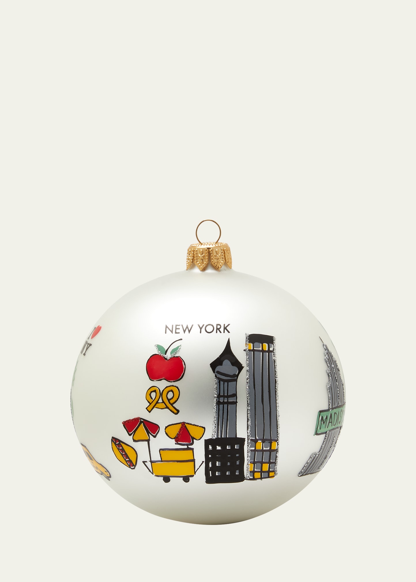 Bergdorf Goodman Madison Ave Ball Christmas Ornament